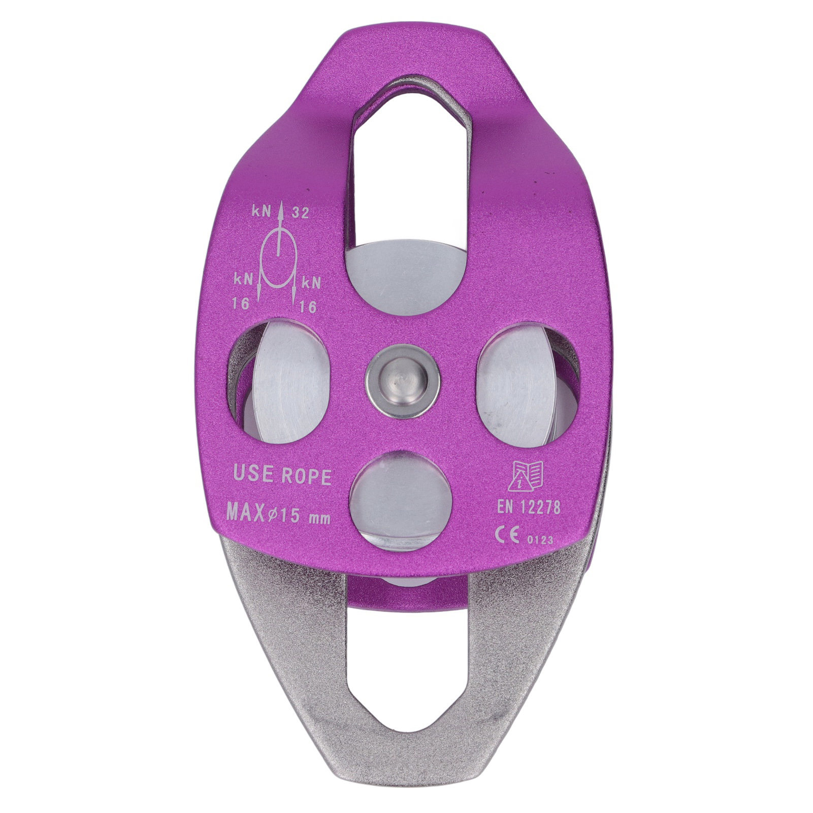 Robuste, Verschleißfeste, Doppelseitige Aluminium-kletterrolle Für Outdoor-aktivitäten, Lila