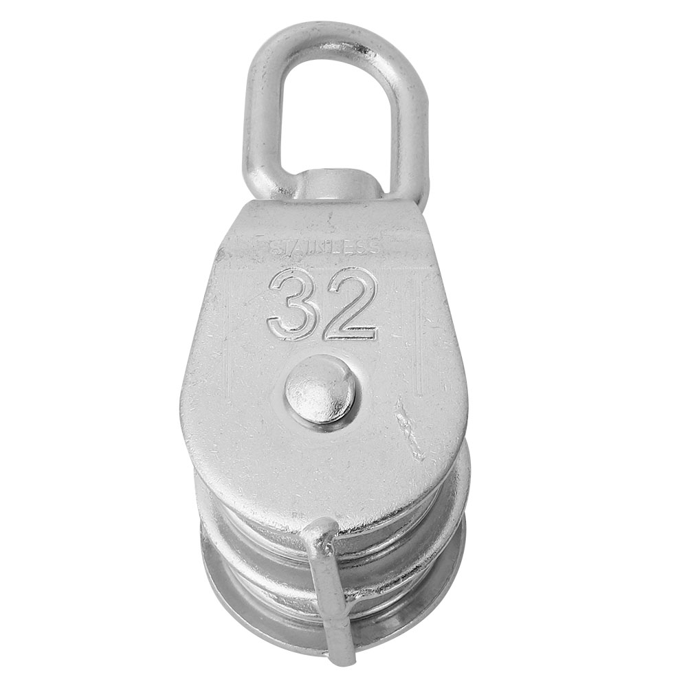 Hochleistungs-doppelrolle Aus Edelstahl Für Bootshebe- Und Takelagezwecke (32 Mm)