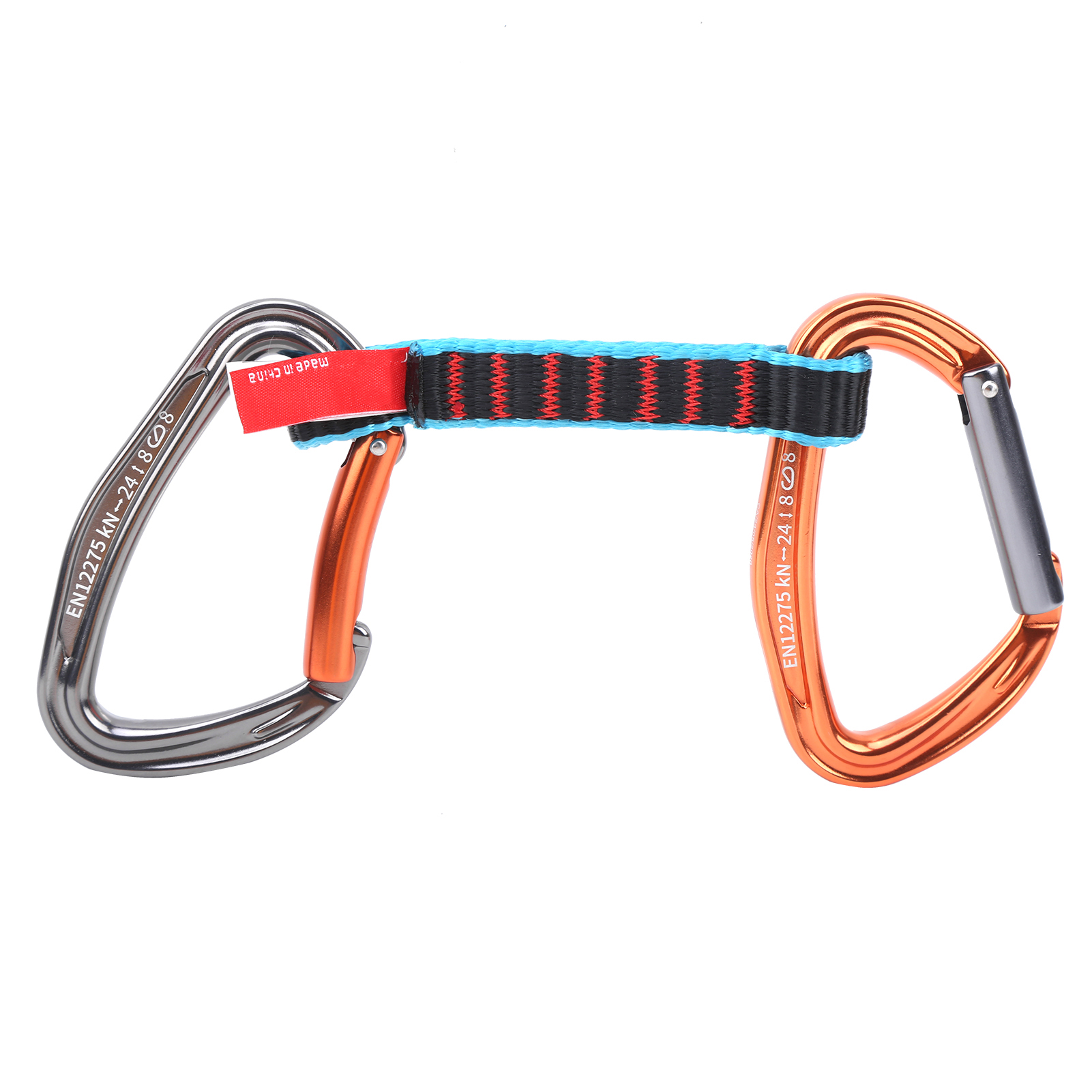 Quickdraw Outdoor-klettersicherung Flacher Nylongurt Gerader Und Gebogener Karabiner