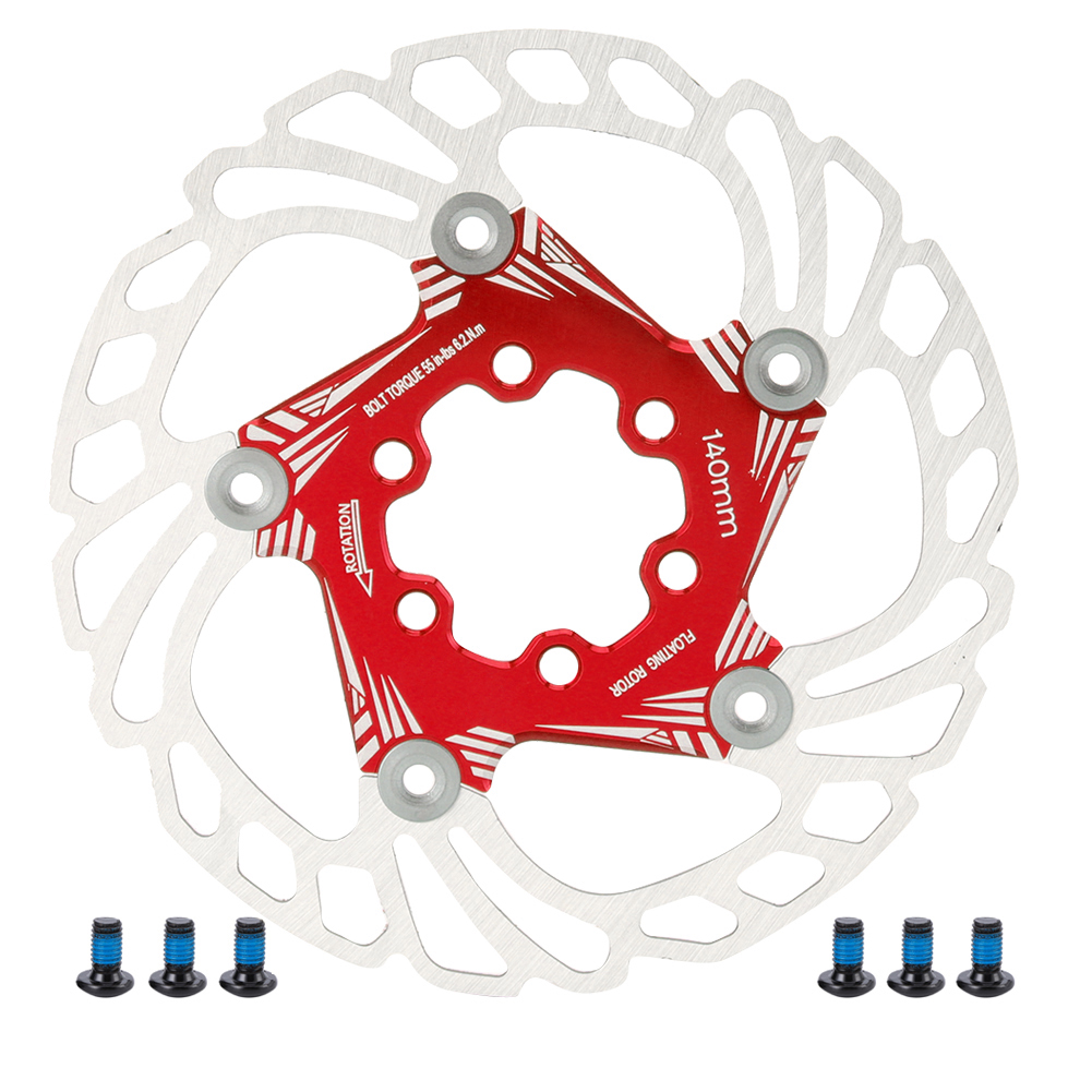Schwimmende Scheibenbremse Mit 5 Bremssätteln, 140 Mm, Rot, Für Mountainbikes Und Atvs