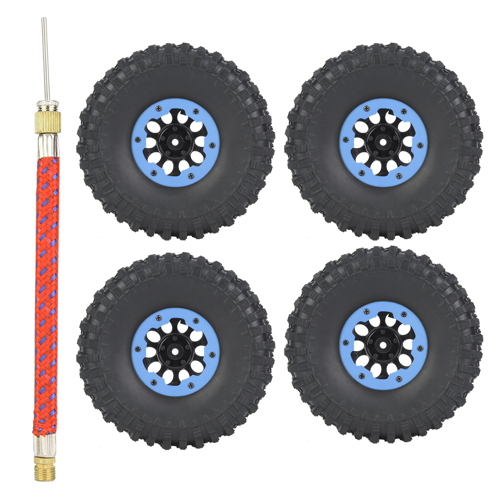 Stück 1,9"-radnaben Aus Kunststoff Mit Gummireifen Für Traxxas Axial Rc (blau)