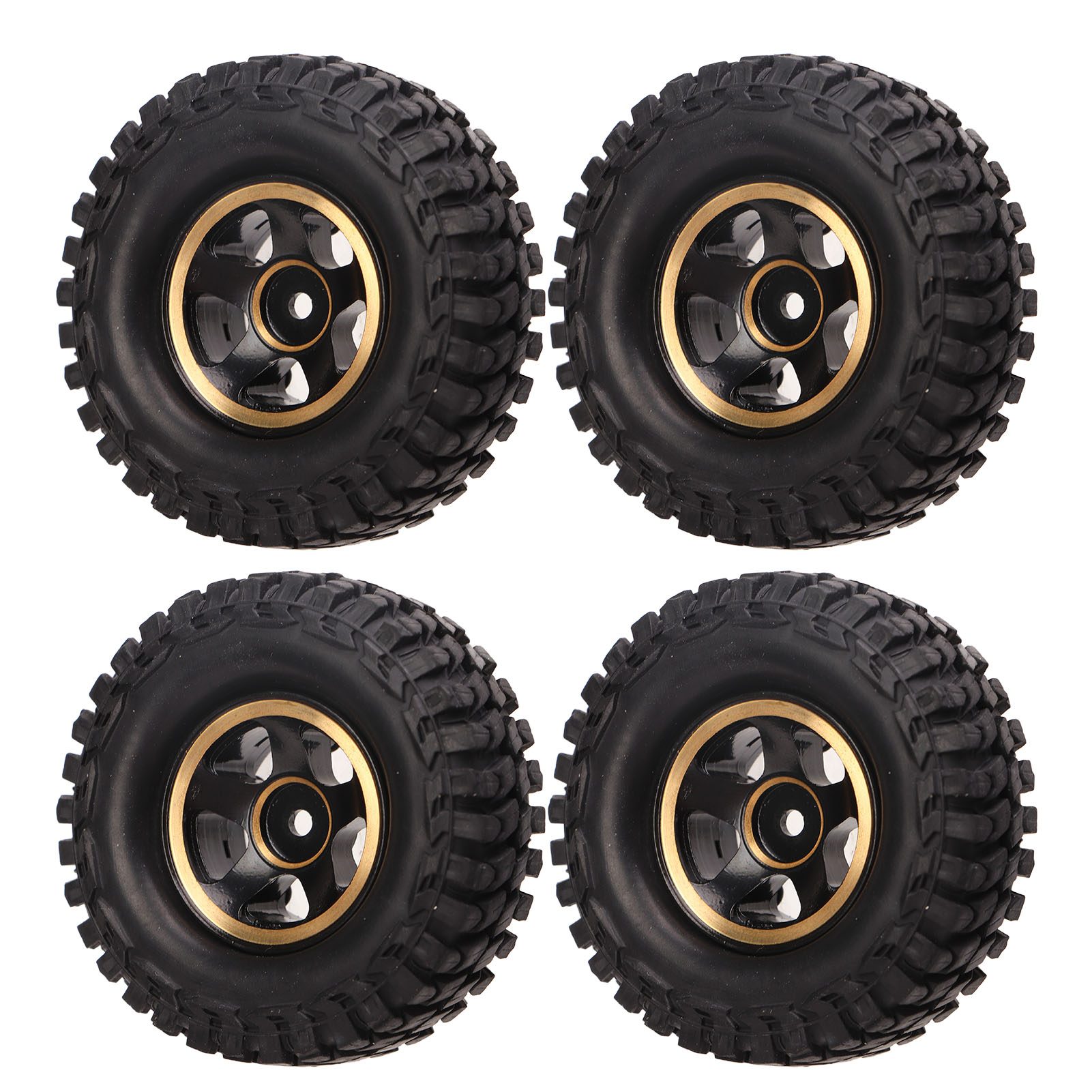 Gummireifen Für 1/24 Rc-cars, Kompatibel Mit Fms Fcx24, Klebstofffreie Messing-ersatzräder, 1,0 Zoll