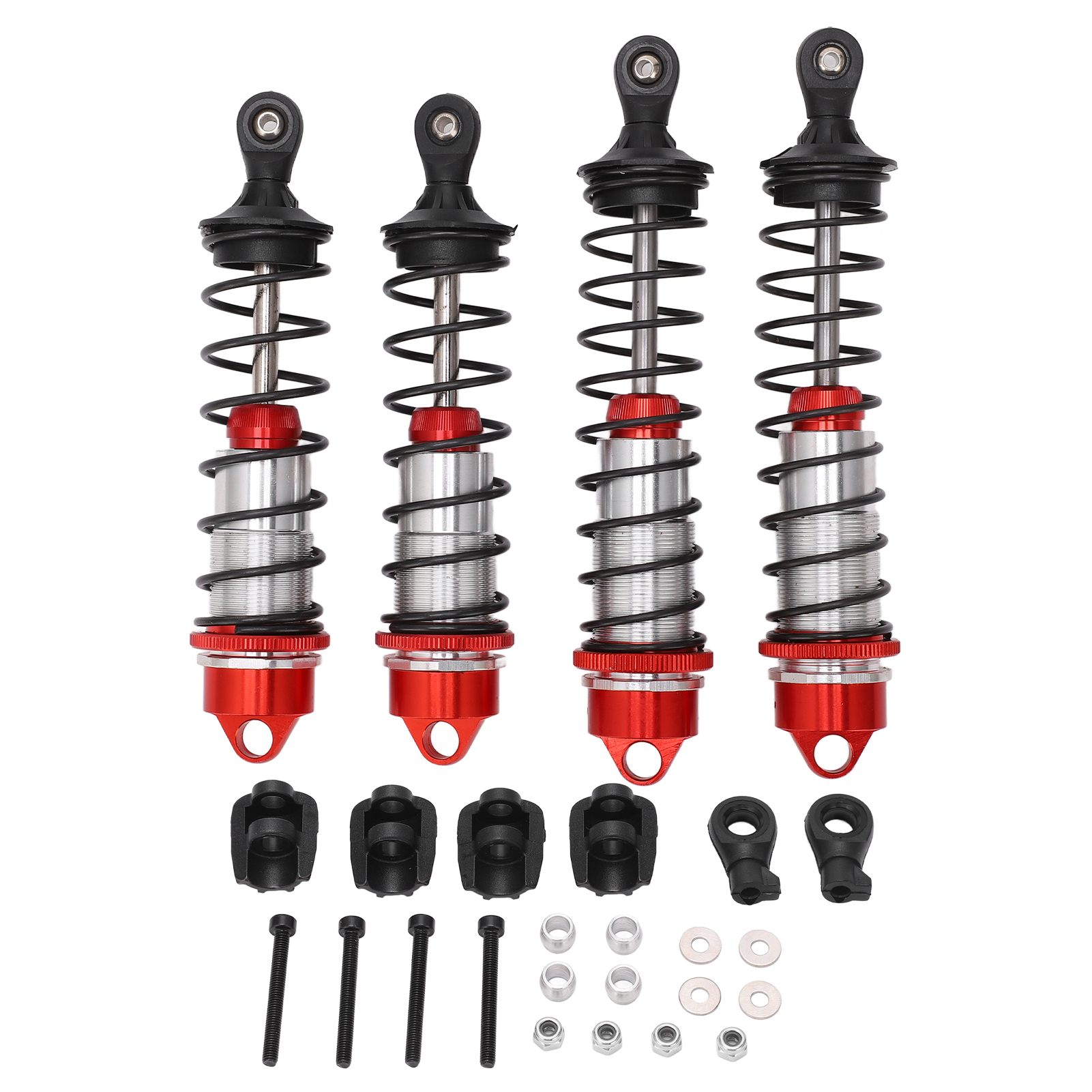Hochfeste Stoßdämpfer Aus Aluminiumlegierung Für Vorder- Und Hinterachse Für Arrma Mojave 1/7 Und Kraton 1/8, Rot