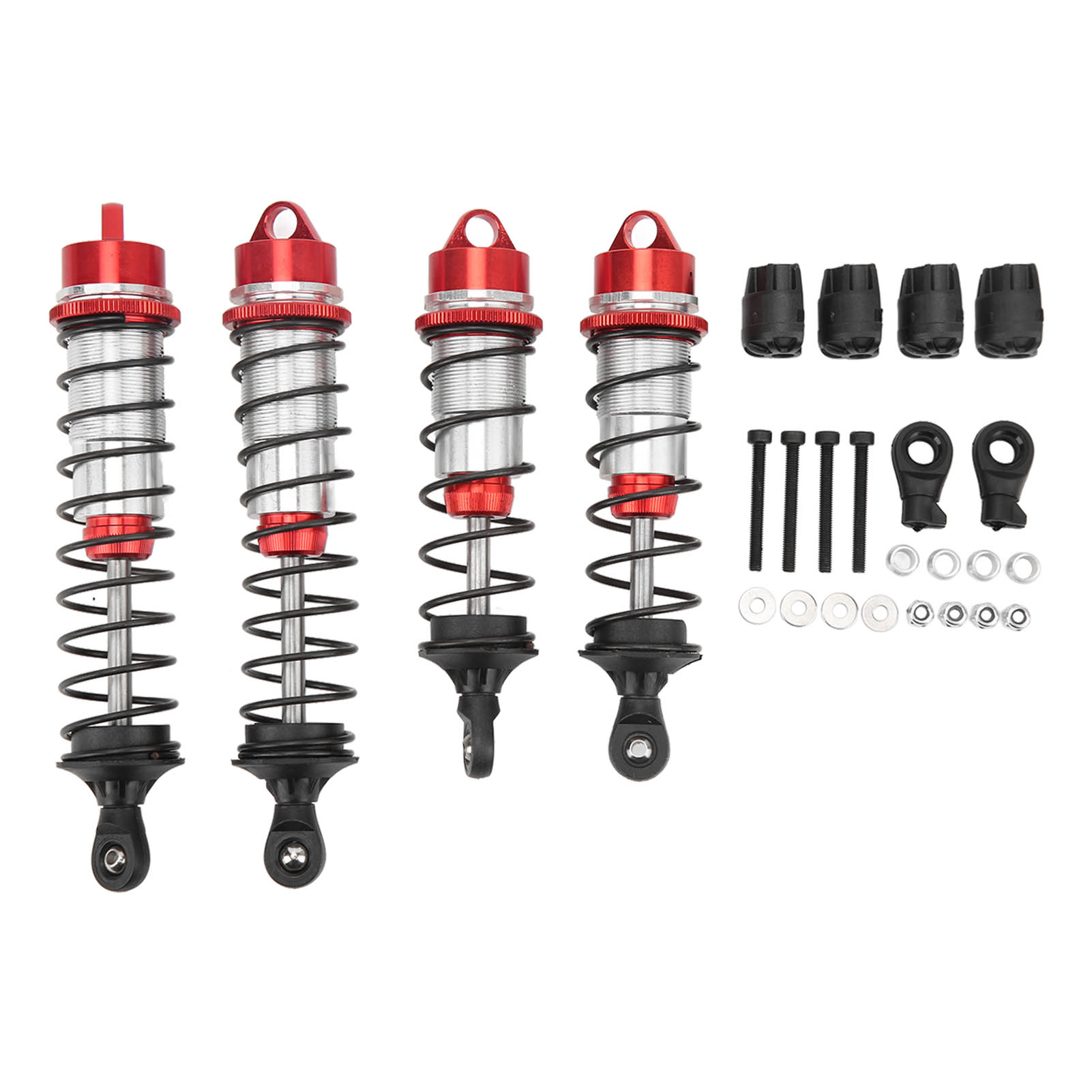 Rc-stoßdämpfer Für Vorder- Und Hinterachse Aus Aluminiumlegierung Für Arrma 1/7 1/8 Autos, Rote Stoßdämpferfeder.