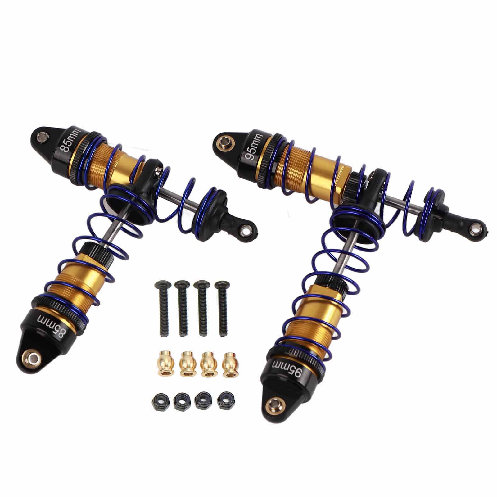 Verbesserte Stoßdämpfer Aus Aluminiumlegierung Für Vorder- Und Hinterachse Von 1/10 Traxxas Hsp, Inklusive Goldener Feder Und Dämpfer