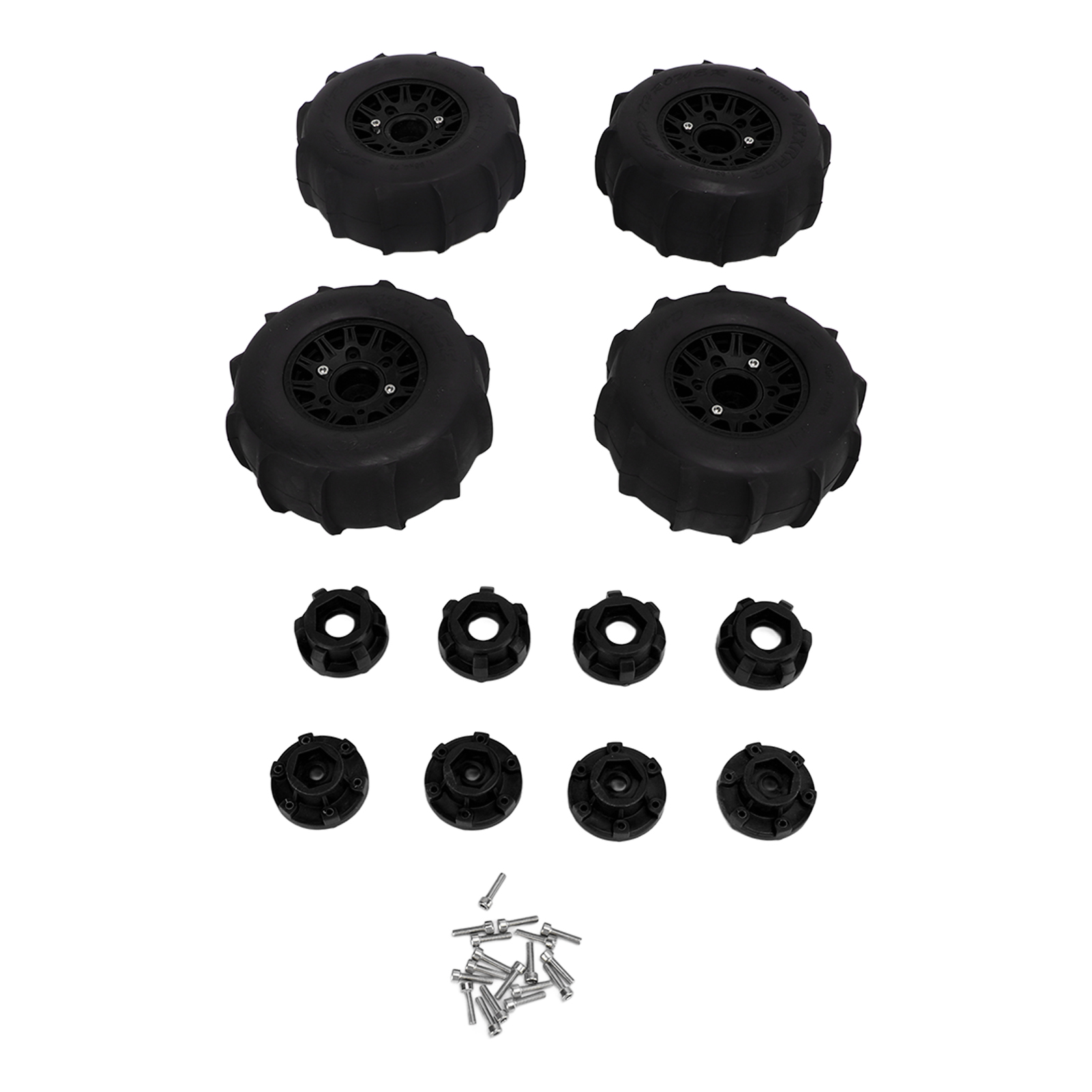 Schneereifen Für Rc-cars, Hervorragende Haftung, Dick Und Beschwert, Rc-zubehör Mit 12-mm-, 14-mm- Und 17-mm-adaptern – Schwarz