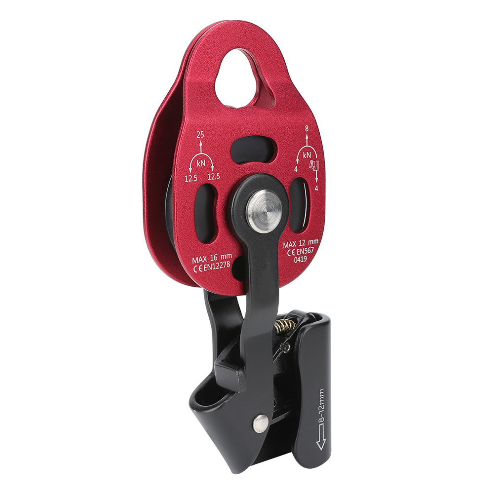 Hochleistungsfähige 4kn Aluminium-drehseilrolle Für 8-12mm Seile, Ideal Zum Klettern Und Für Outdoor-aktivitäten.
