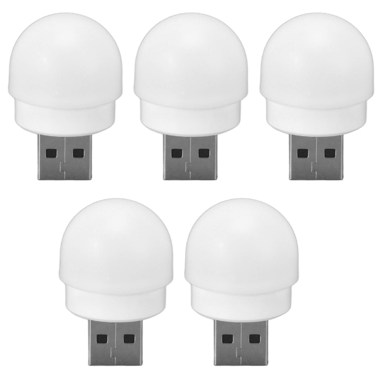 Mini-led-lampen Mit Usb-anschluss, Energiesparendes Weißes Licht Für Schlafzimmer, Badezimmer, Flur (5 Stück)