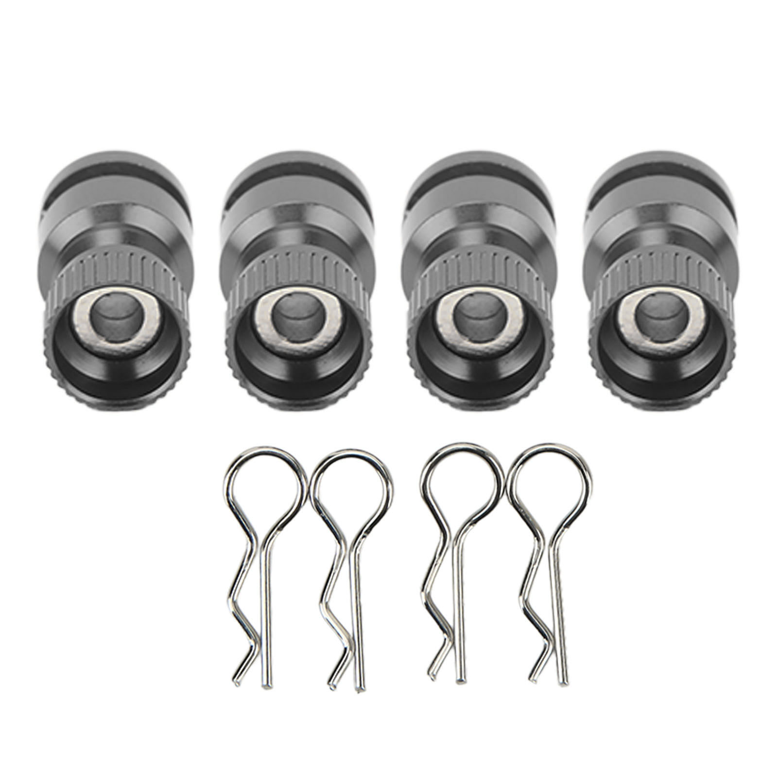 4-teiliges Set Magnetischer Rc-karosseriehalterungen, Montagesäulen Für Metallkarosserien, Lochpositionierer Für Miniaturautos (schwarz)