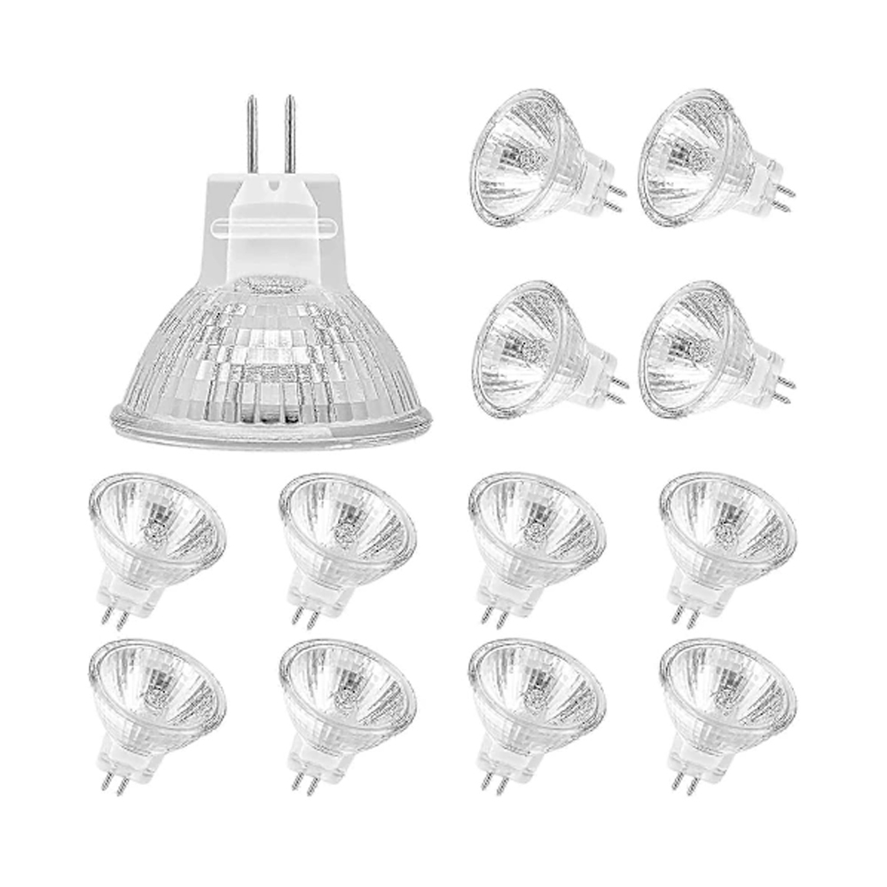 12er-pack Mr11 12v 20w Halogenlampen, Warmweiß 2700k, Dimmbar, Gu4-fassung, Klarglas, Für Deckenleuchten – Premium-geschenk