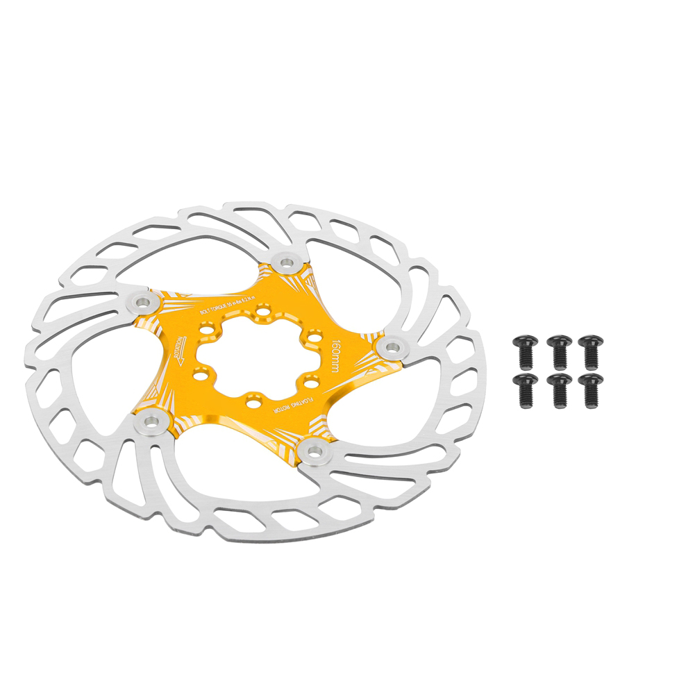 160-mm-metall-scheibenbremsbeläge Für Mountainbikes – 5-loch, Goldfarben