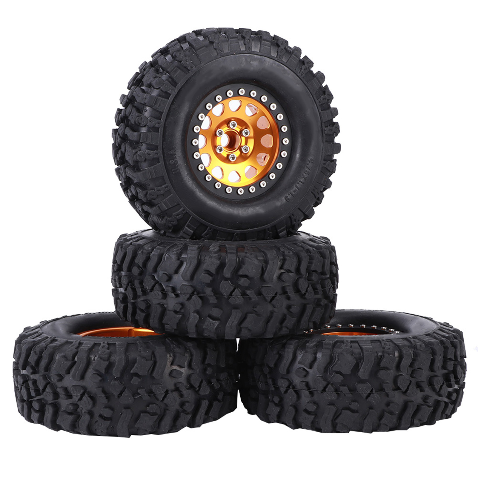 4-teiliges Set Universal-gummireifen Für Rc-cars Mit Metallnaben, Rc-car-zubehör