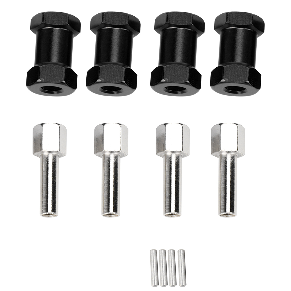 Stück 20-mm-adapter Aus Aluminiumlegierung Für 12-mm-sechskantantrieb, 1/10 Rc-car-teile Drift Buggy Truck Crawler Truggy Schwarz