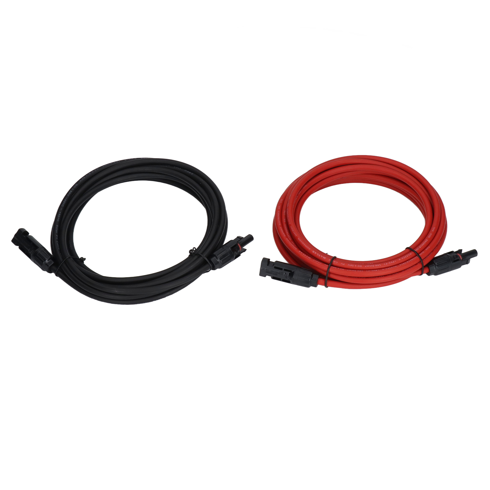 10awg 6mm² Solar-verlängerungskabel, 2er-pack, 5 M, Rot Und Schwarz, 1000 V Dc