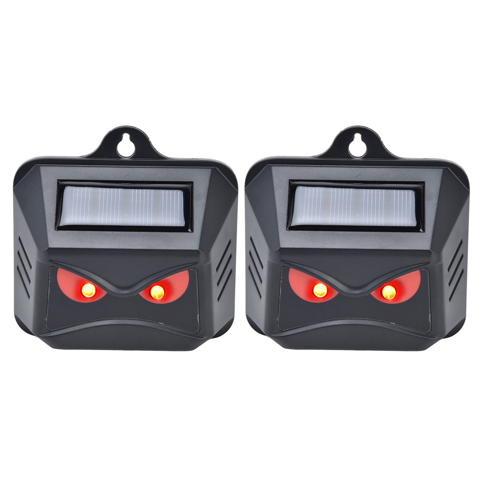 Stück Rote Led-blitzlichter Zur Tierabwehr, Wasserdicht, Automatische Solarladung, Schwarzes Abs-gehäuse