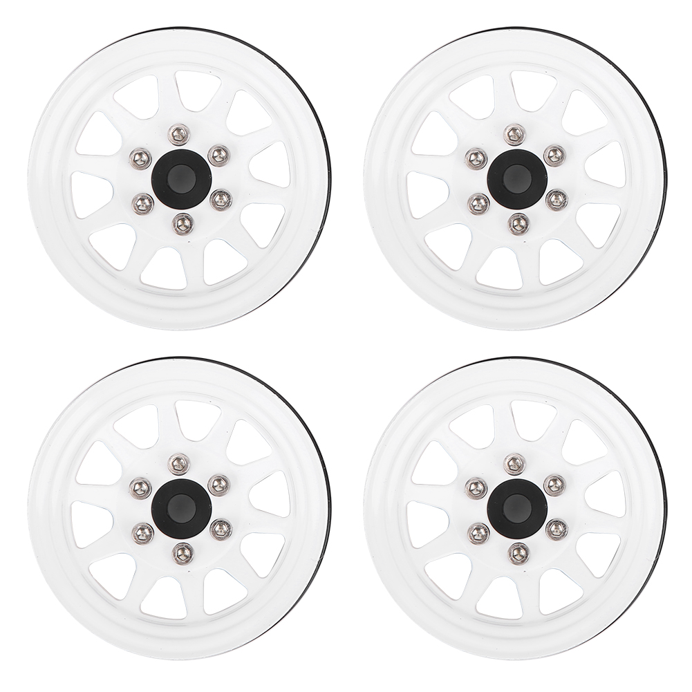 Metall-beadlock-felge Für Axial Scx10 Axi03007 90046, Weiß, Rc-zubehör