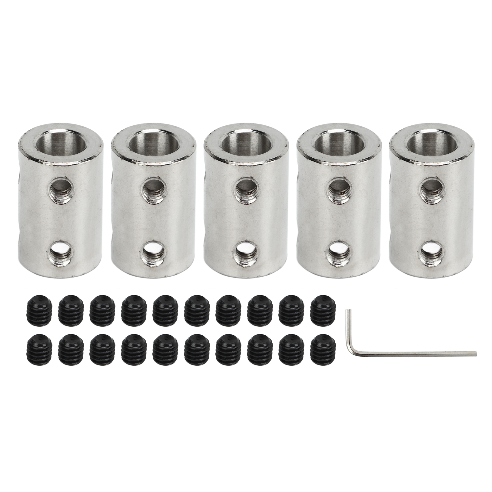 Stück Starre Stahlkupplungen, 8 Mm Dünne Kanten Für Zylinder, Silberfarben