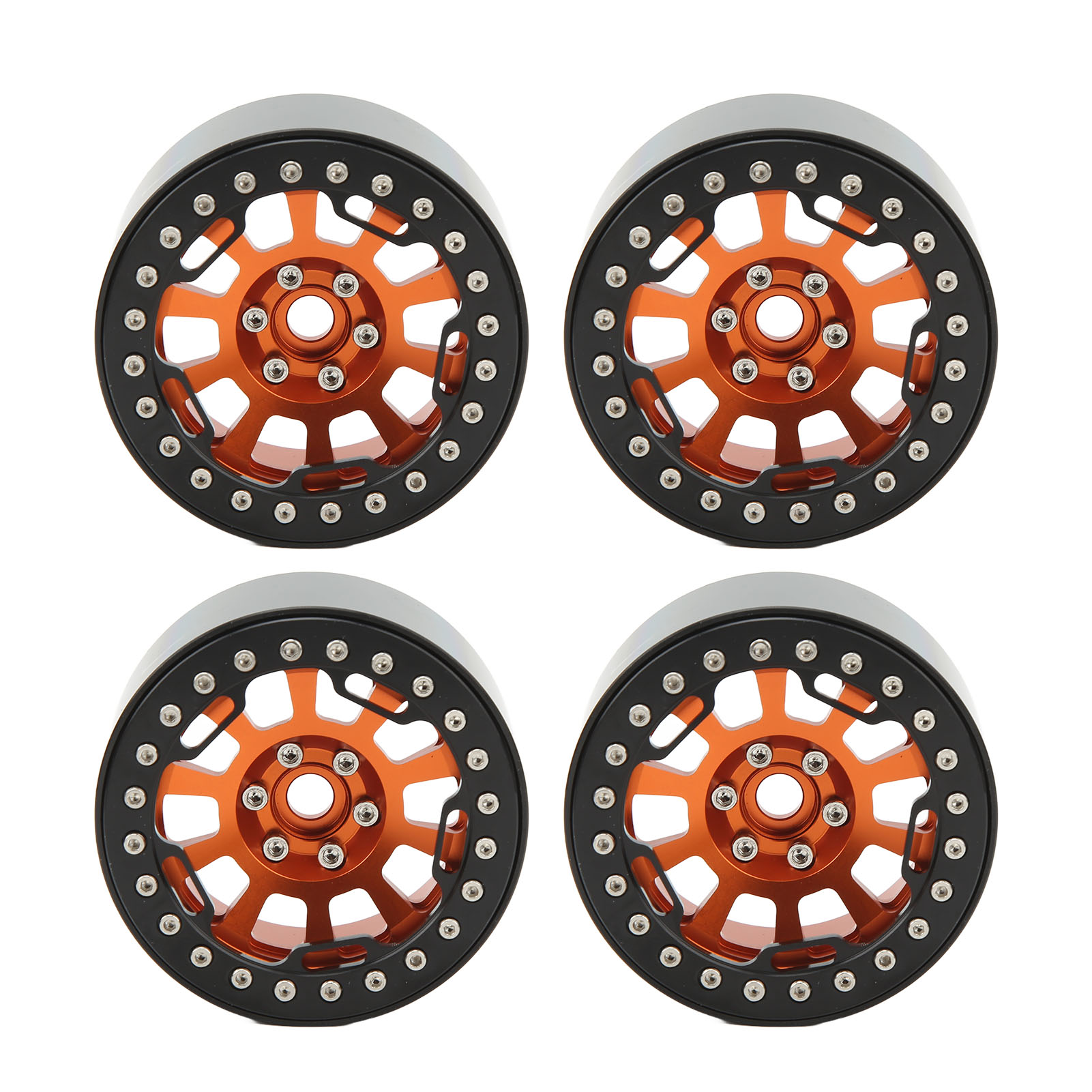 Stück 2,2 Zoll Universal-aluminiumlegierungsfelgen Für 1/10 Rc-crawler-simulationsmodelle, Orange