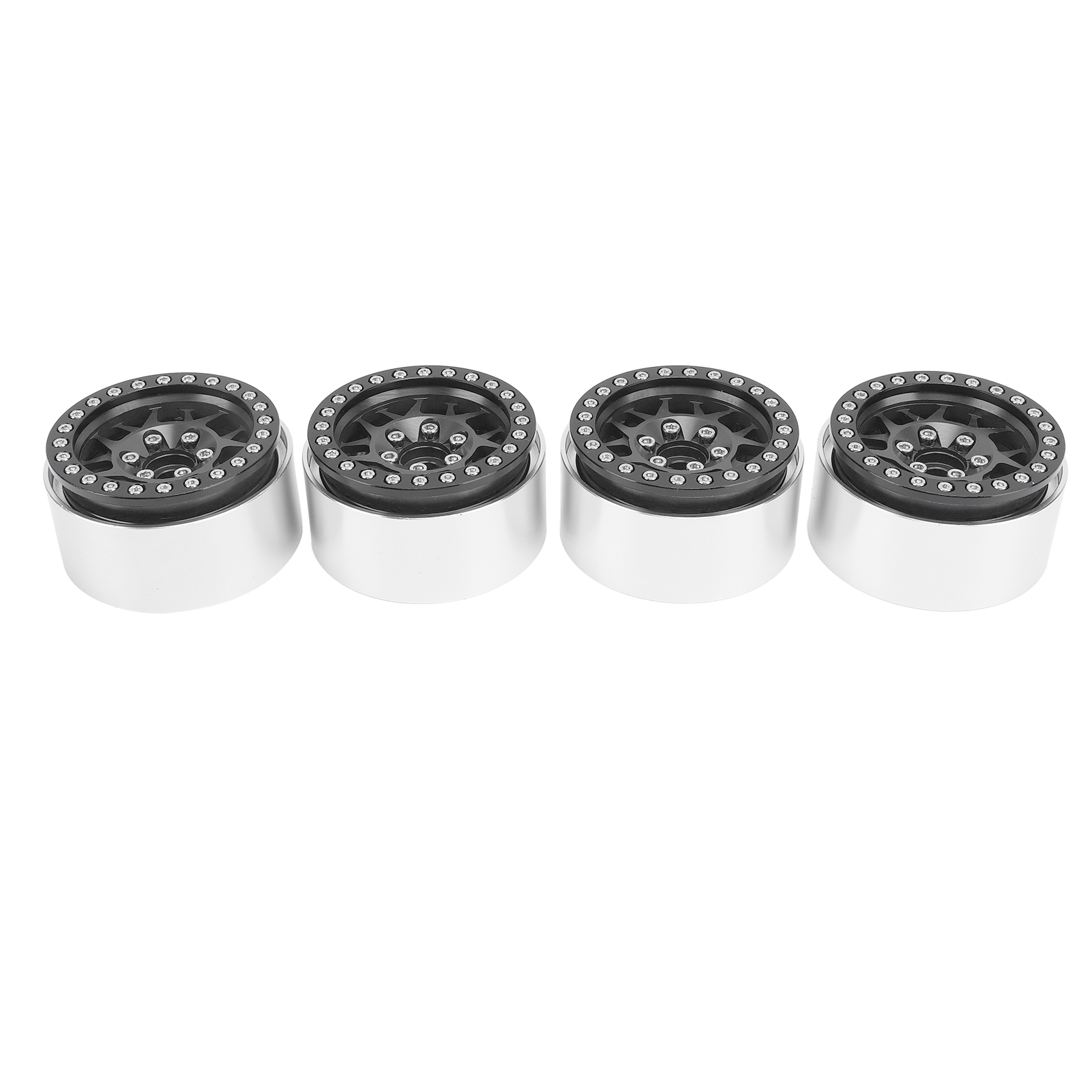 Stück 1,9 Zoll Cnc-gefräste Leichtmetallfelgen Für Axial Scx10, 1/10 Beadlock-felgen, Kompatibel Mit Redcat Mst Titanium 90046 Axi03007