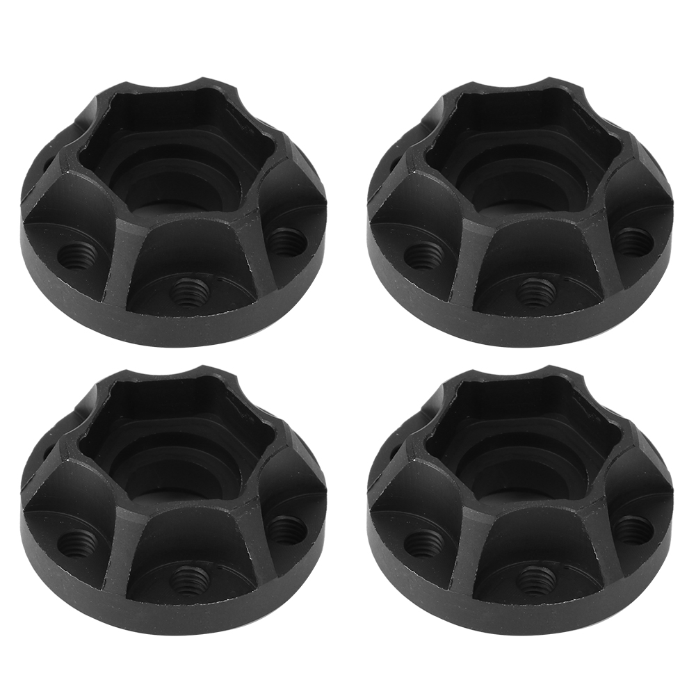 Stück Schwarze Sechskantnaben Für Rc-car-räder, Adapter Für Scx10 1/10, Kompatibel Mit 1,9- Und 2,2-zoll-felgen – 11 Mm