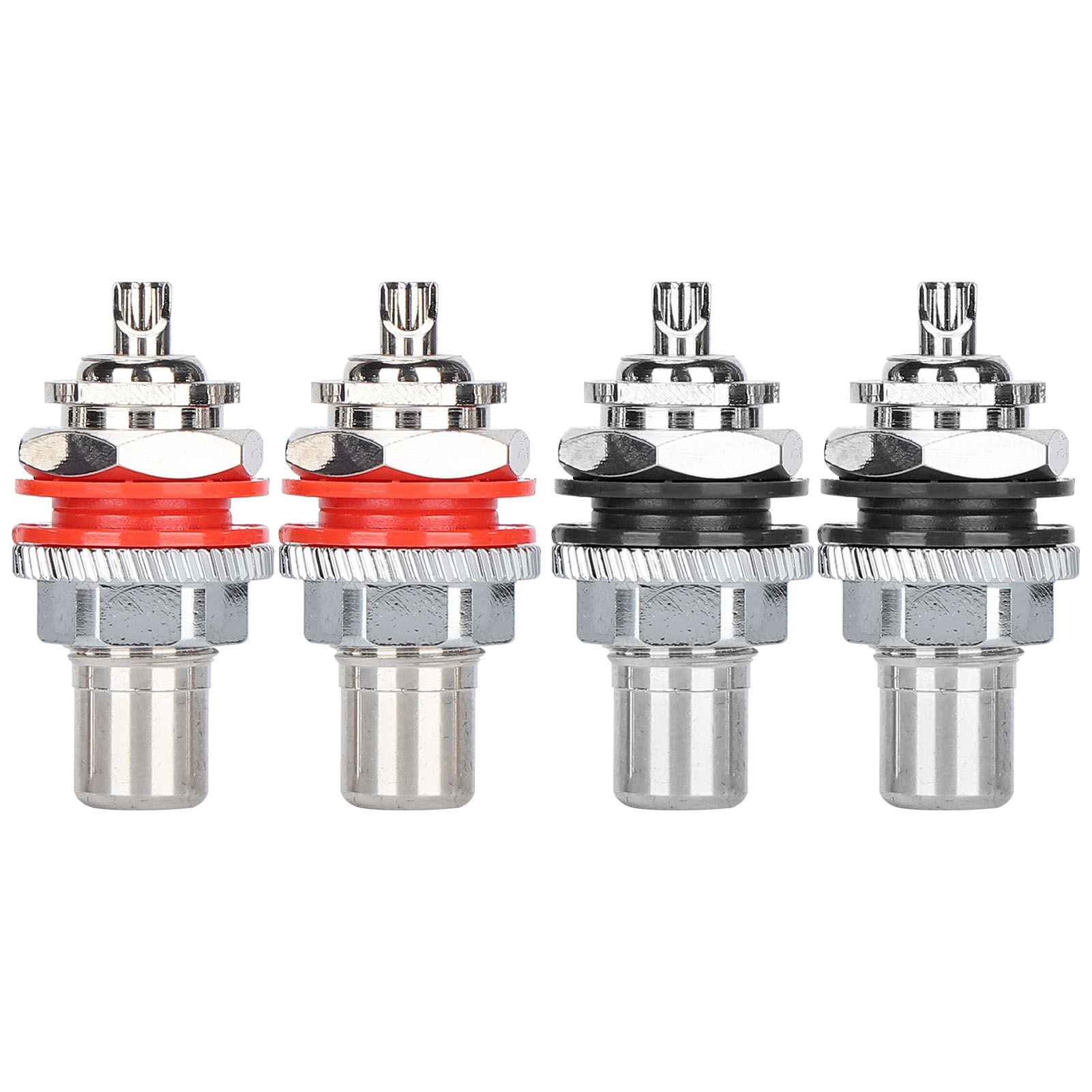 Monosaudio C401r 4-teiliges Audio-anschlussset – Rhodinierte Rca-stecker Aus Reinem Kupfer Für Hifi-signale