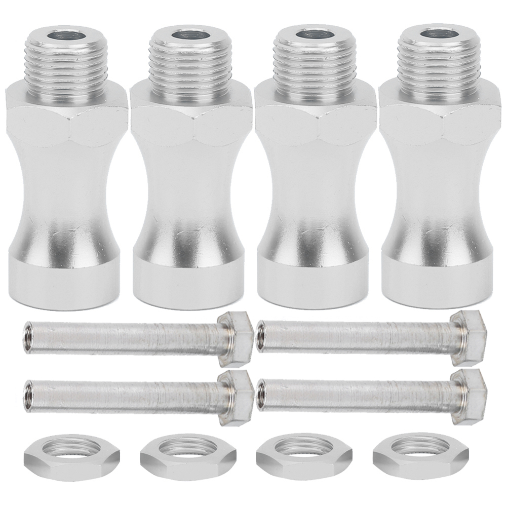 12 Nabenadapter Aus Aluminiumlegierung (12–17 Mm) Für Rc-cars Der Maßstäbe 1:10 Bis 1:8, Silber