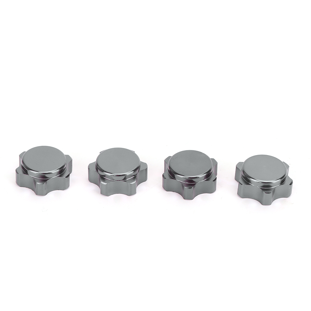 4-teiliges Set 17-mm-staubkappen Aus Aluminiumlegierung Für Hsp 94762 94886 1/8 Rc-car-räder (schwarz)