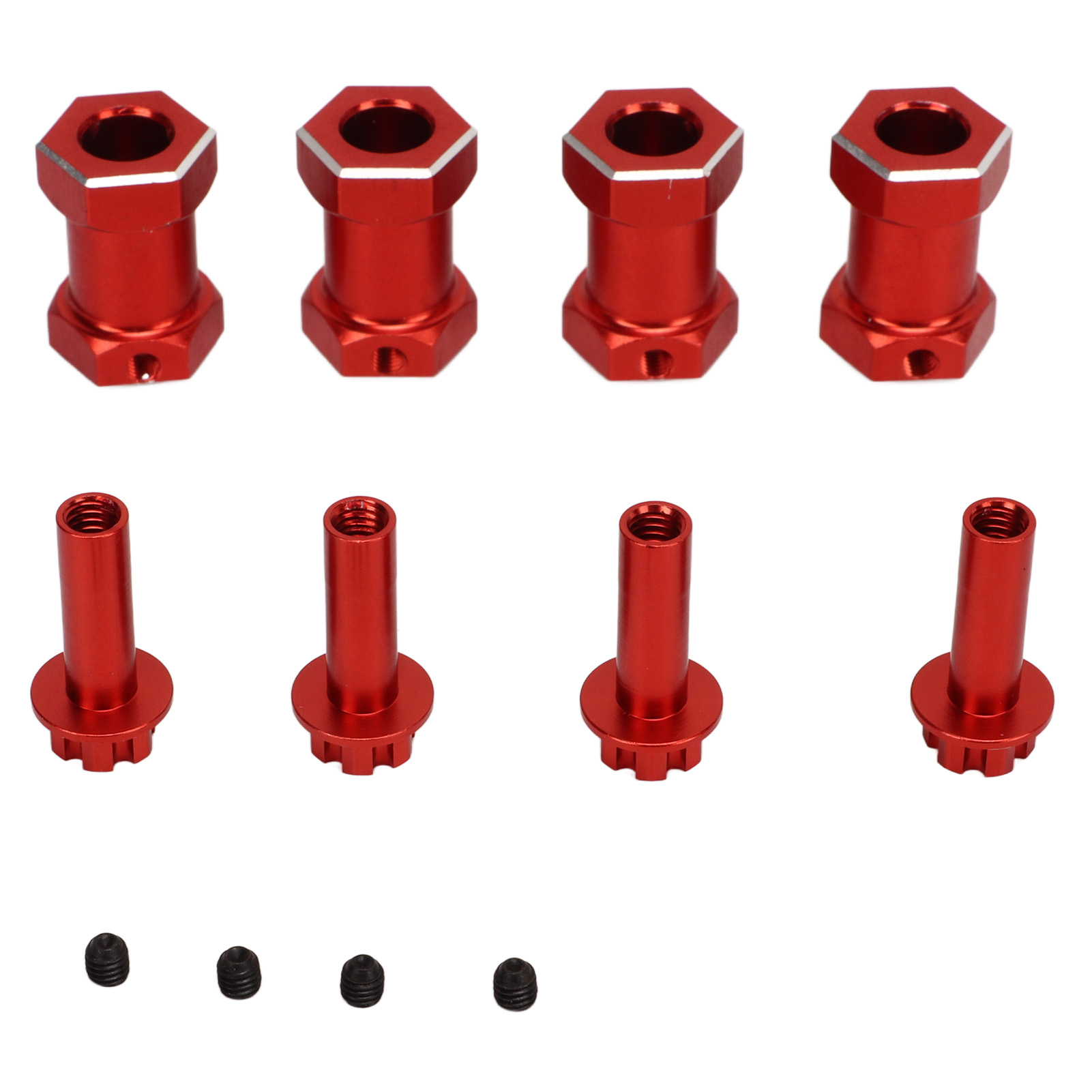Stück 12-mm-sechskantnaben Aus Aluminiumlegierung Für Rc-modellautos Im Maßstab 1:10 – Rot