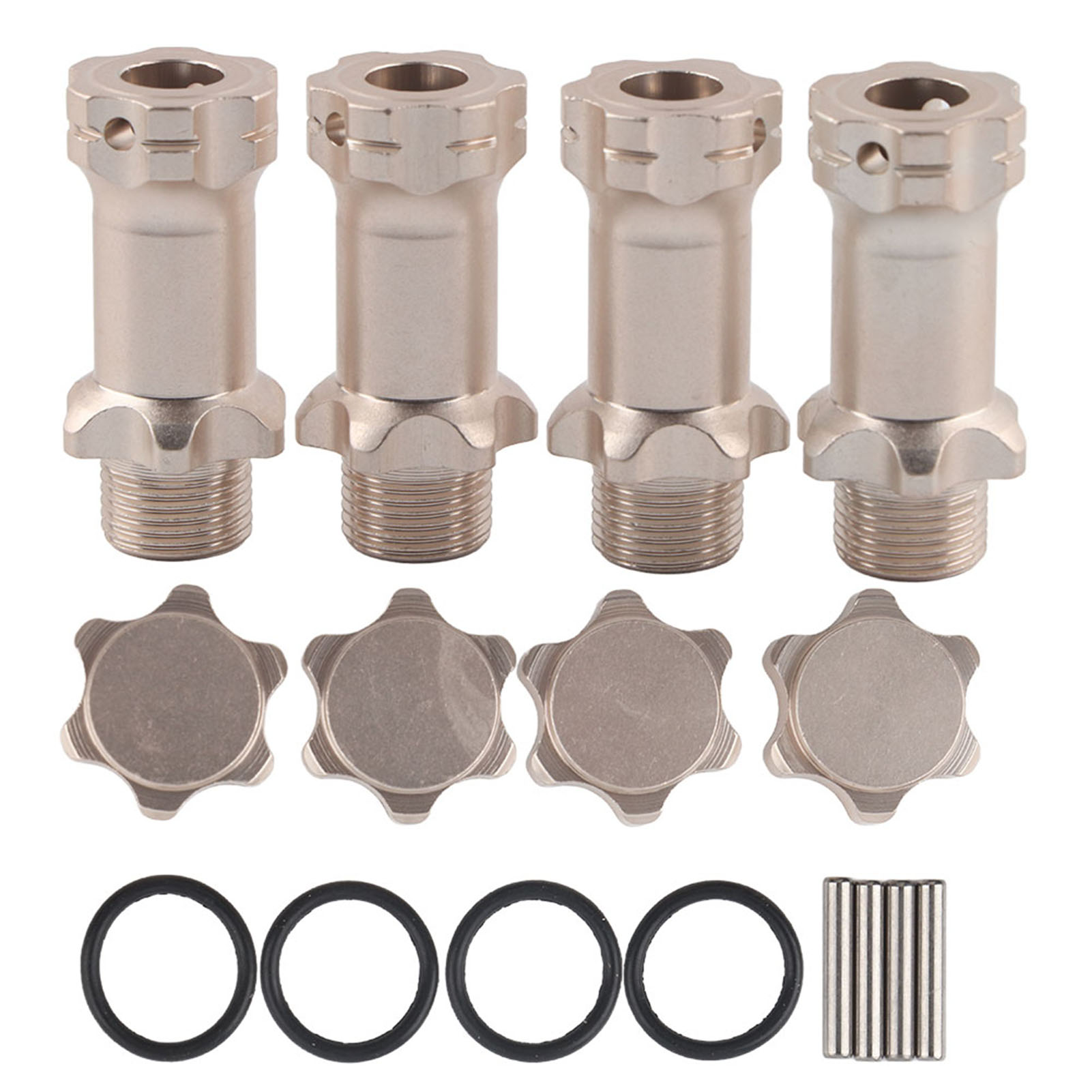 Stück 17 Mm Aluminium-sechskantnabenverlängerungen Für 1:8 Rc-cars (titanfarbe)