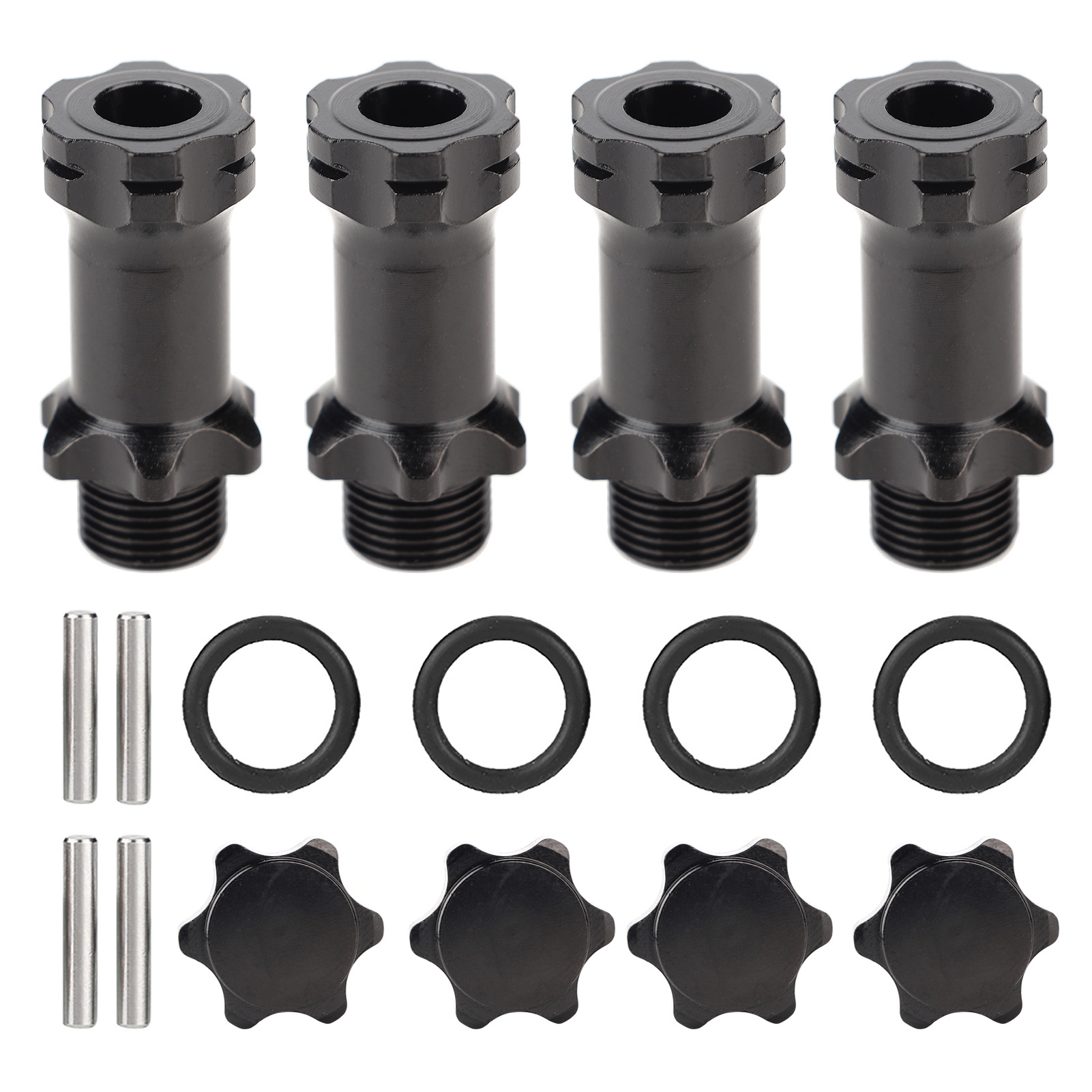 Stück 17 Mm Aluminium-sechskantnabenverlängerungen Für 1/8 Rc-cars (schwarz)