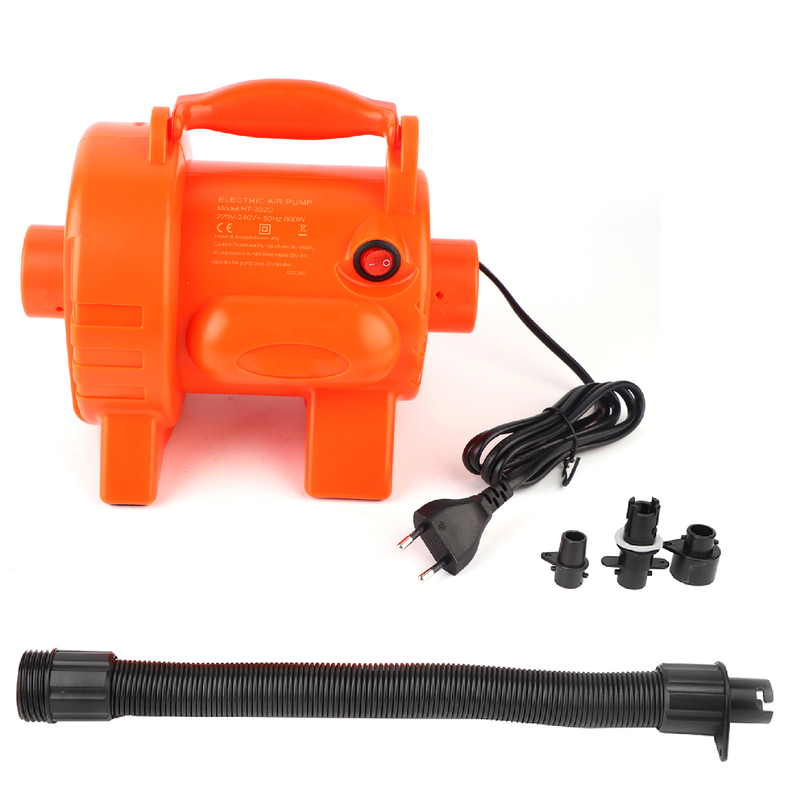 Elektrische 800-w-luftpumpe Für Schlauchboote, Kanus, Kajaks Und Schwimmbecken – 220–240 V Mit Eu-stecker