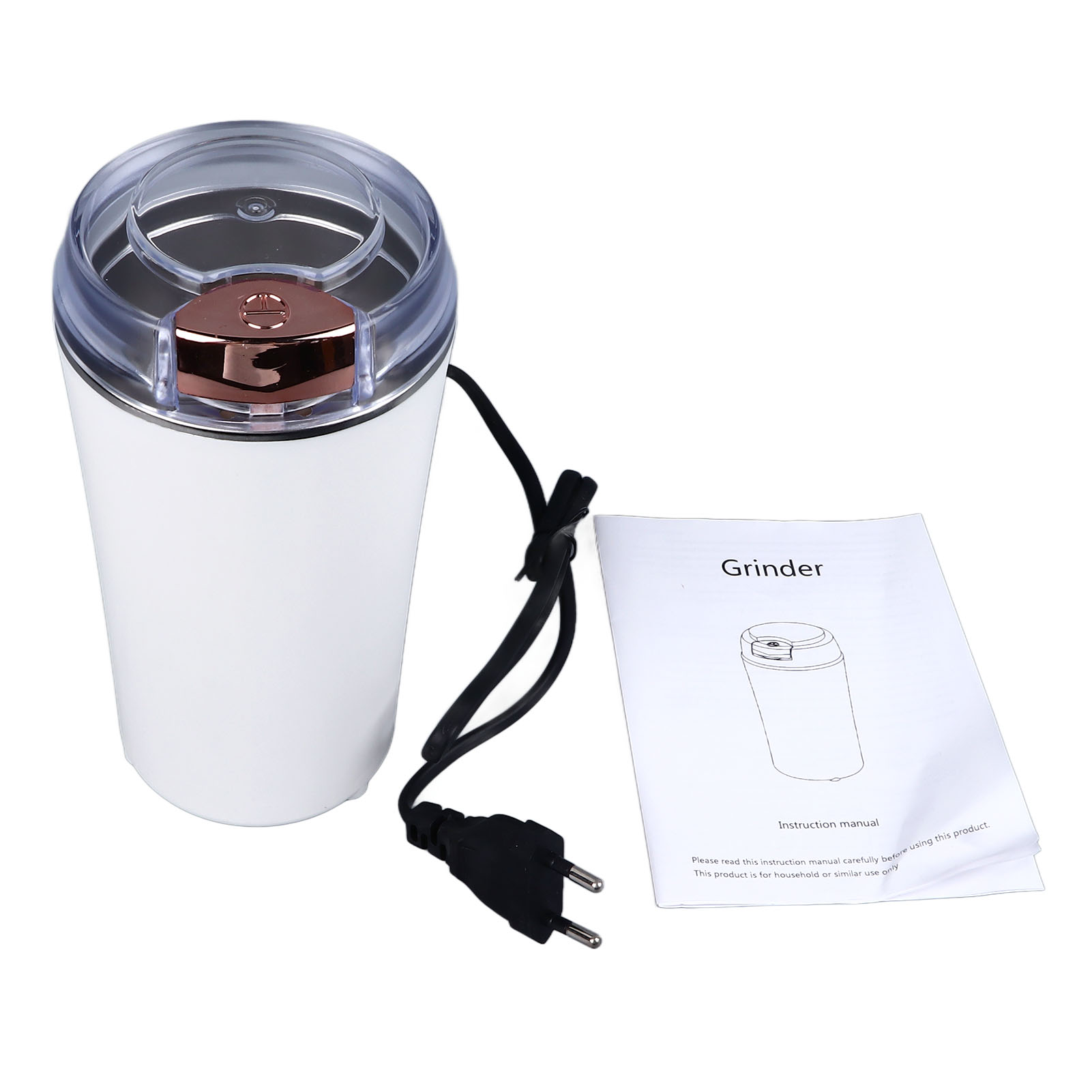 Elektrischer Kräutermühle (200 W) Mit 6 Klingen, Weiß, Kaffee- Und Gewürzmühle, Touch-bedienung, 220-v-eu-stecker