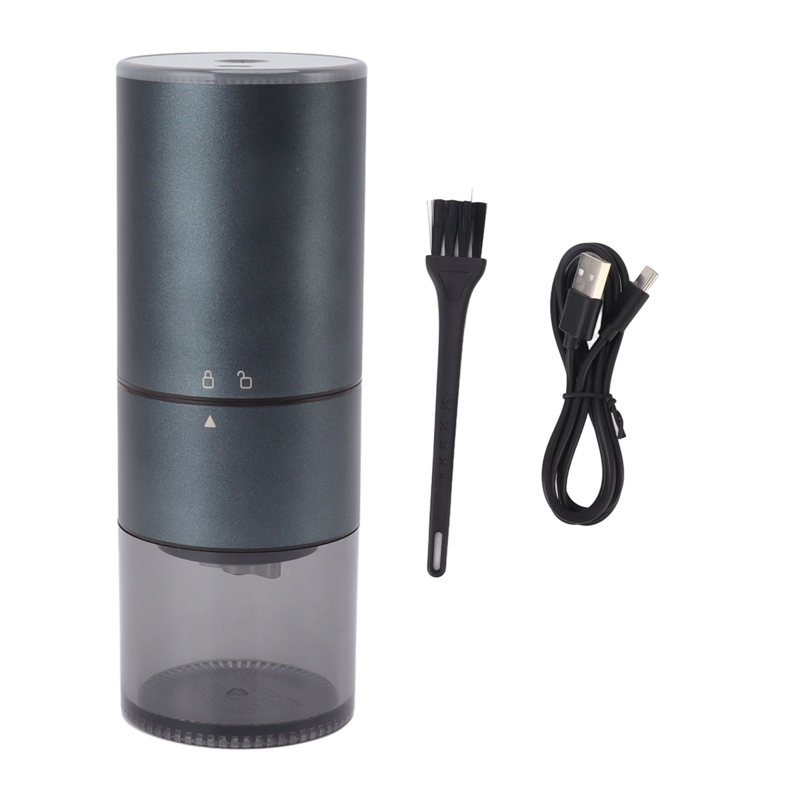 Tragbare Elektrische Usb-kaffeemühle, Mahlgrad Von Fein Bis Grob Einstellbar, Kabellos, 110 Ml Fassungsvermögen, Blaugrau
