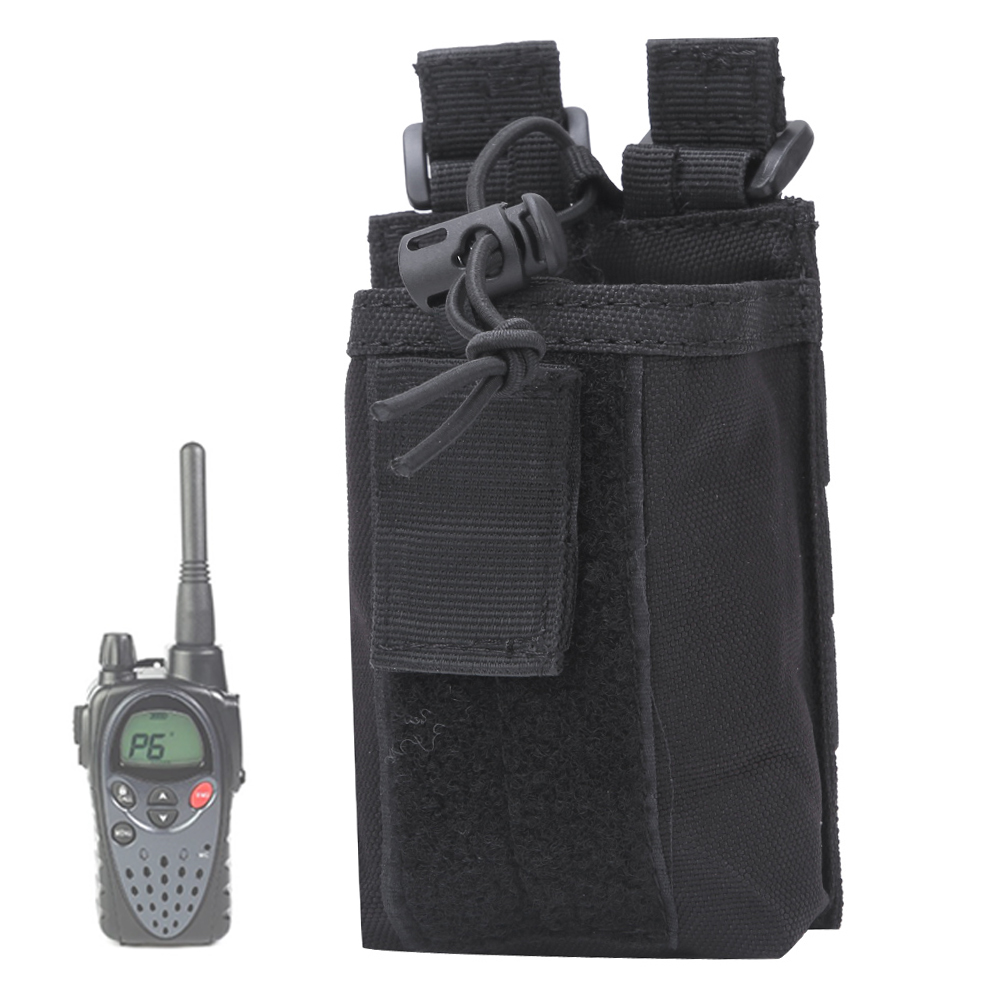 Multifunktionale, Tragbare Taktische Nylontasche Für Militärfunkgeräte, Wanderzubehör, Schwarz