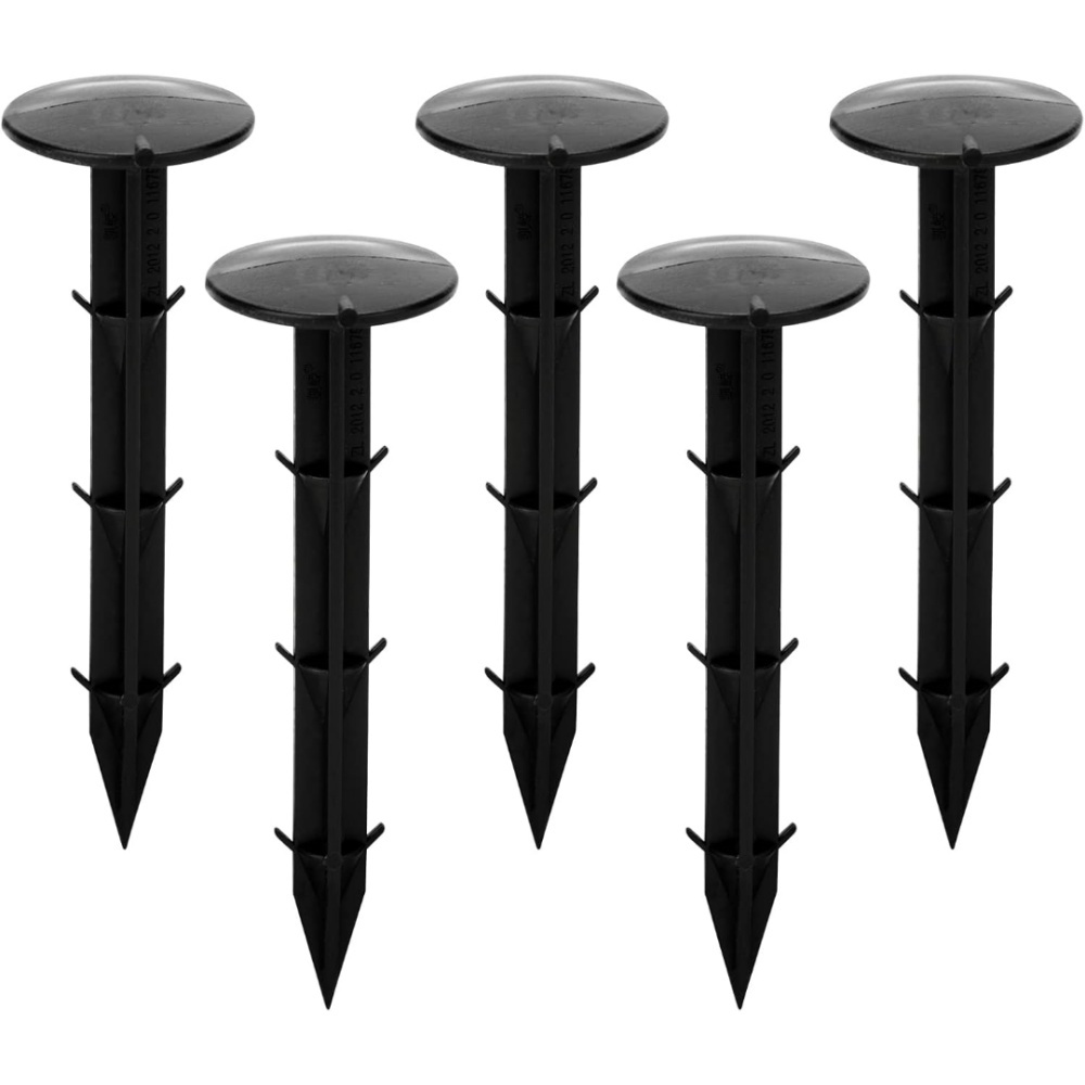 30 Robuste, 11 Cm Lange Gartenanker Aus Rostfreiem Kunststoff Zur Befestigung Von Planen, Rasenkanten, Zelten, Spielnetzen Und Regenschutzabdeckungen, Schwarz