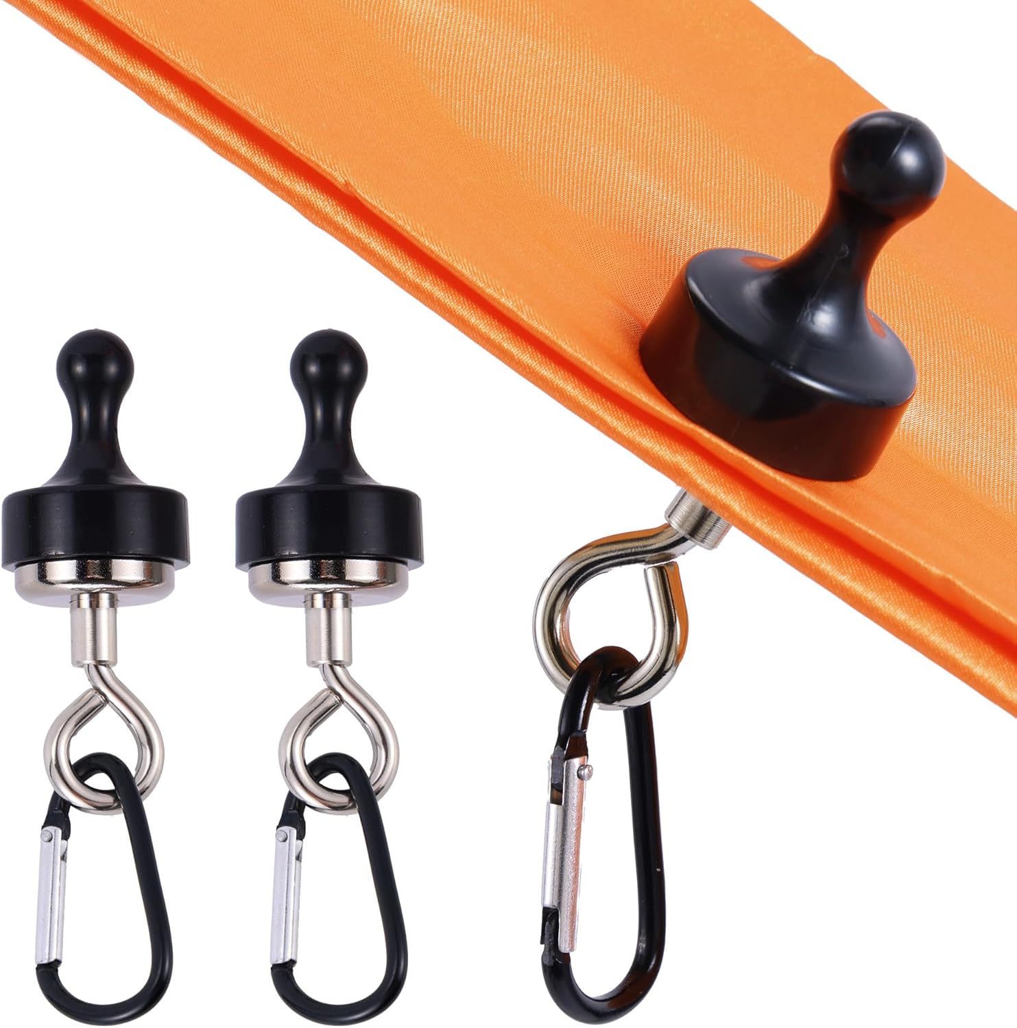 Magnetische Zelthaken, 11,5 Cm, Karabiner Und Magnetclip Für Camping, Starke Befestigung Im Freien, Vielseitiger Haken