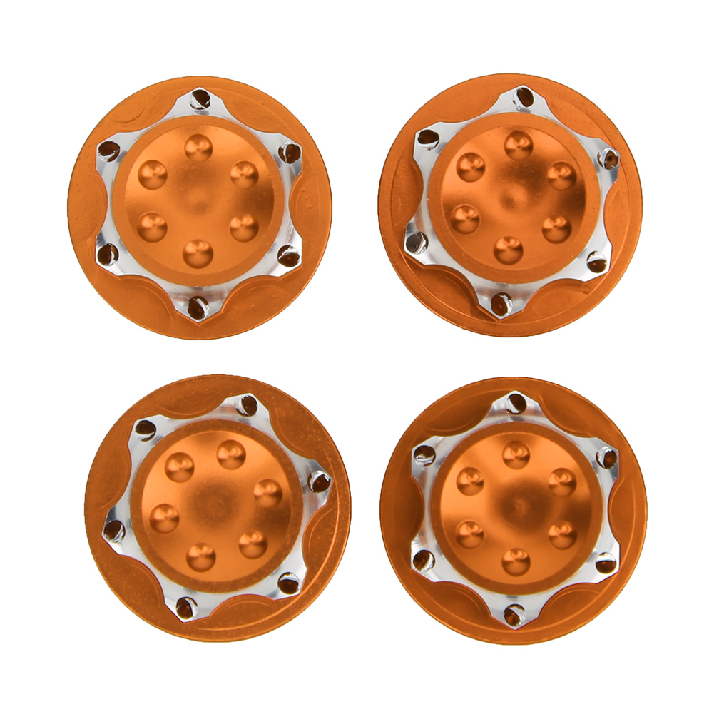 Stück 17 Mm Wasserdichte Radmuttern Aus Aluminiumlegierung, Zubehör Für 1/8 Rc-cars (orange)