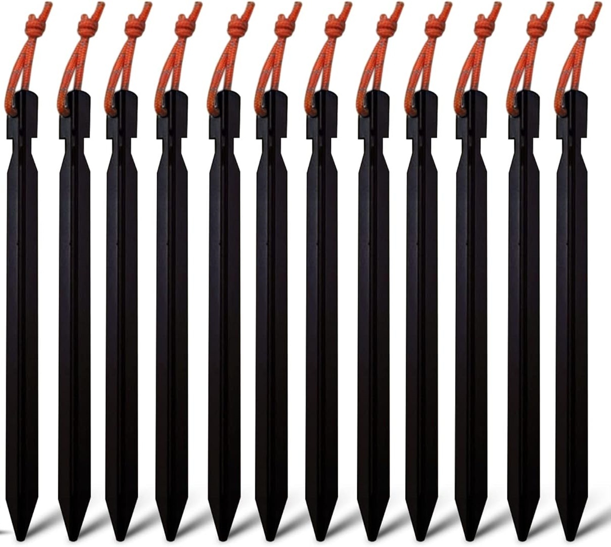 Packung Mit 12 Zeltheringen, 18 Cm, Robuste Und Leichte Aluminiumheringe Für Camping Und Outdoor-zubehör