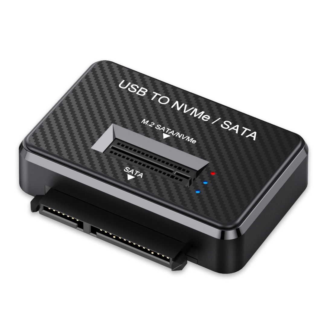 Usb-zu-nvme/sata-adapter – Externe Festplatte, M.2-konverter Mit Netzteil Für Schnelle Datenübertragung