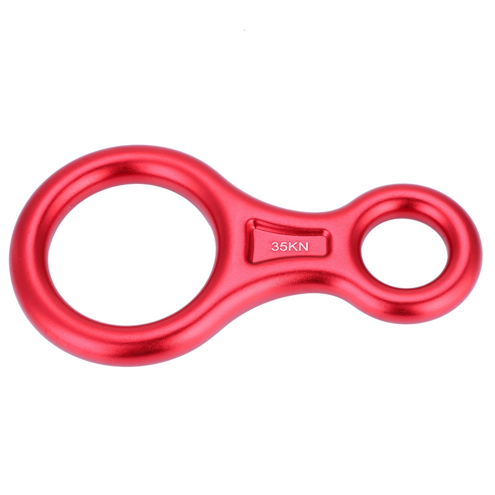 Achter-abseilgerät Für Abseilen Und Rettungseinsätze - 35 Kn Seilring-kletterausrüstung (rot)