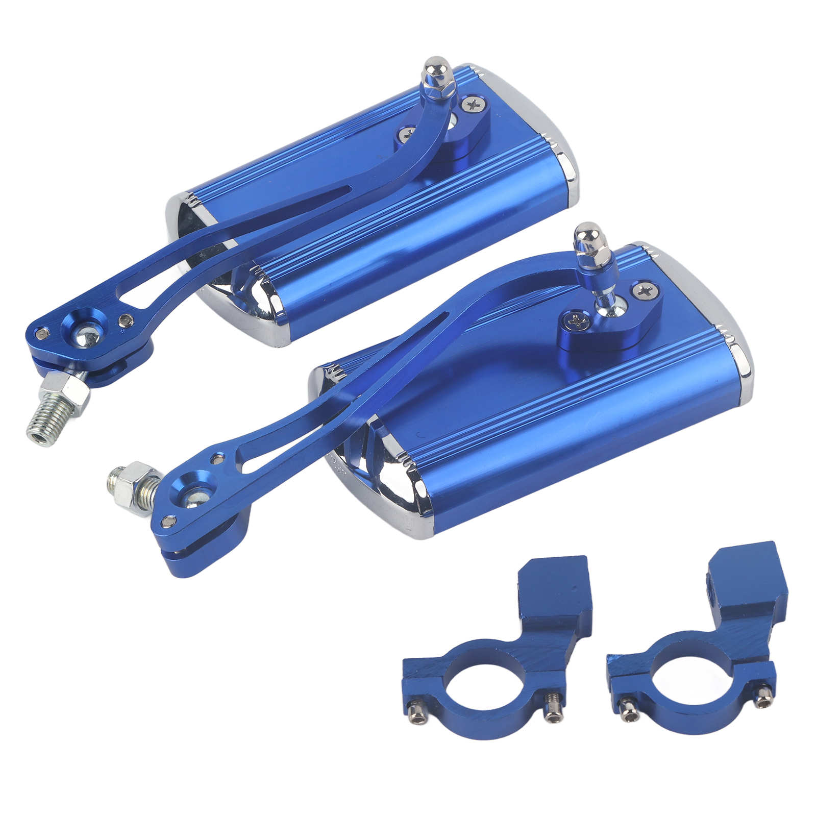 Paar Rennrad-rückspiegel - 360° Drehbarer Rückspiegel Für Lenker (blau)