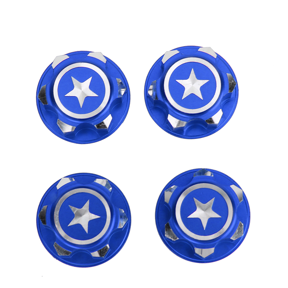 Stück 17-mm-sechskant-radmuttern Aus Aluminiumlegierung Für X-maxx Summit Traxxas Rc-car (blau)