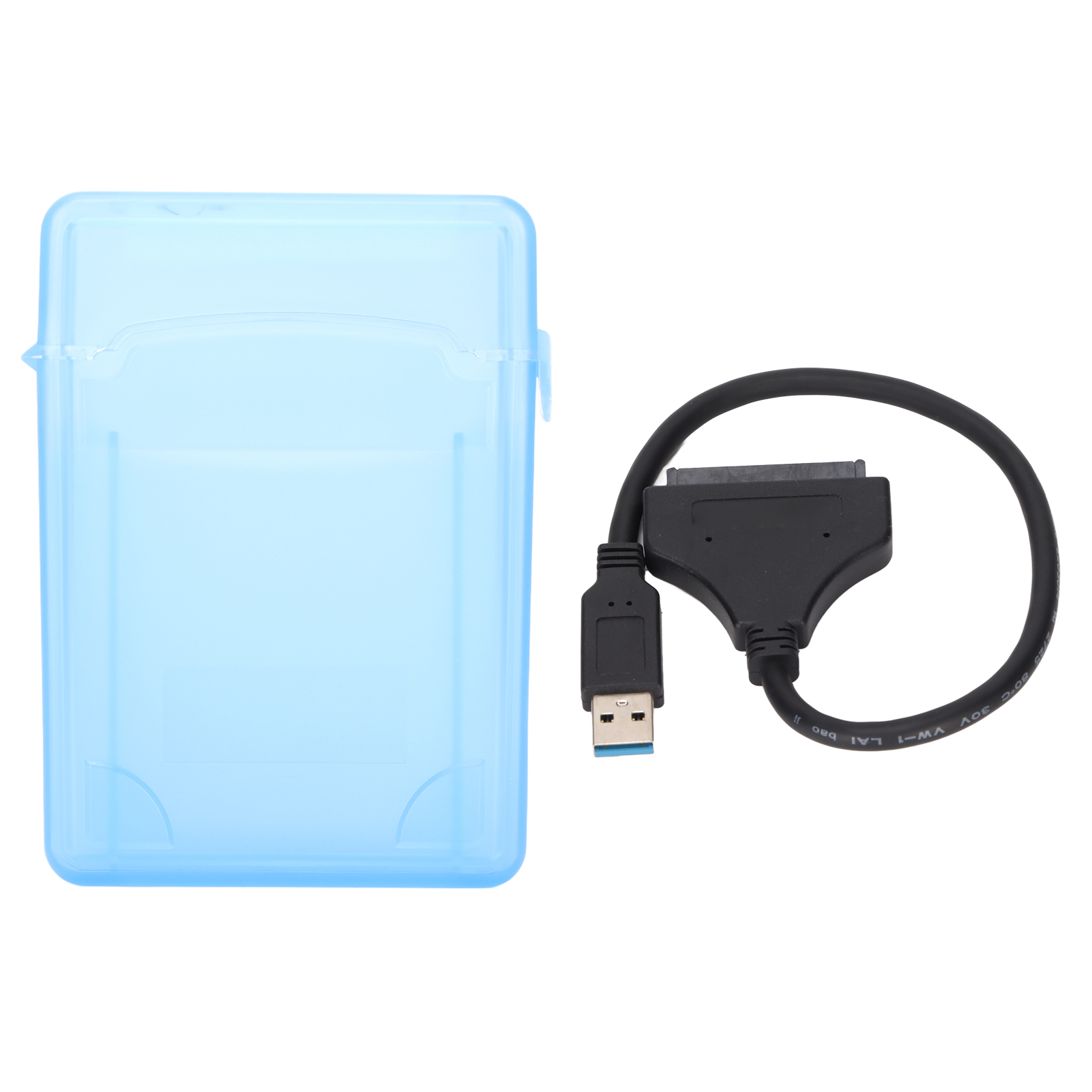 Sata-zu-usb-3.0-adapter Mit Schutzhülle, 2,5" Blau – Anschluss Für Externe Festplatten, Led-anzeige, Tragbare Kabel
