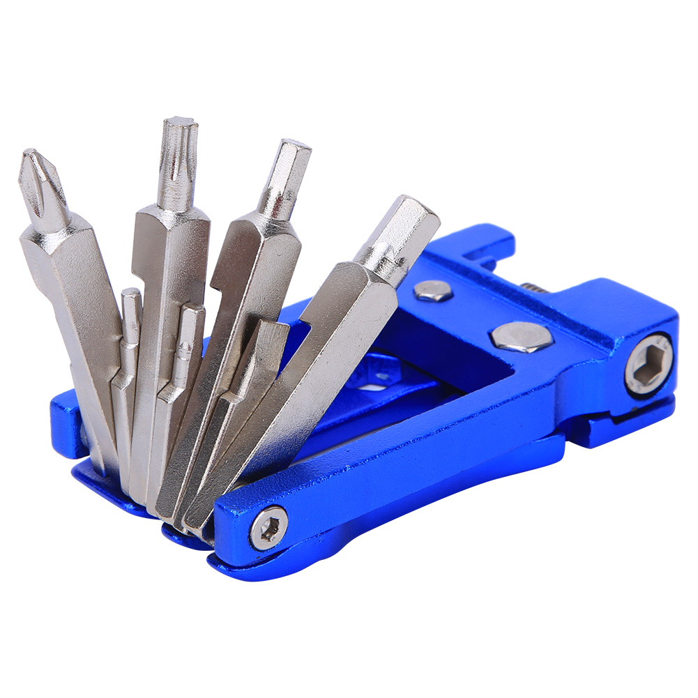 20-in-1 Fahrradreparaturwerkzeug, Tragbarer Kettenschneider Aus Blauer Aluminiumlegierung Für Fahrräder