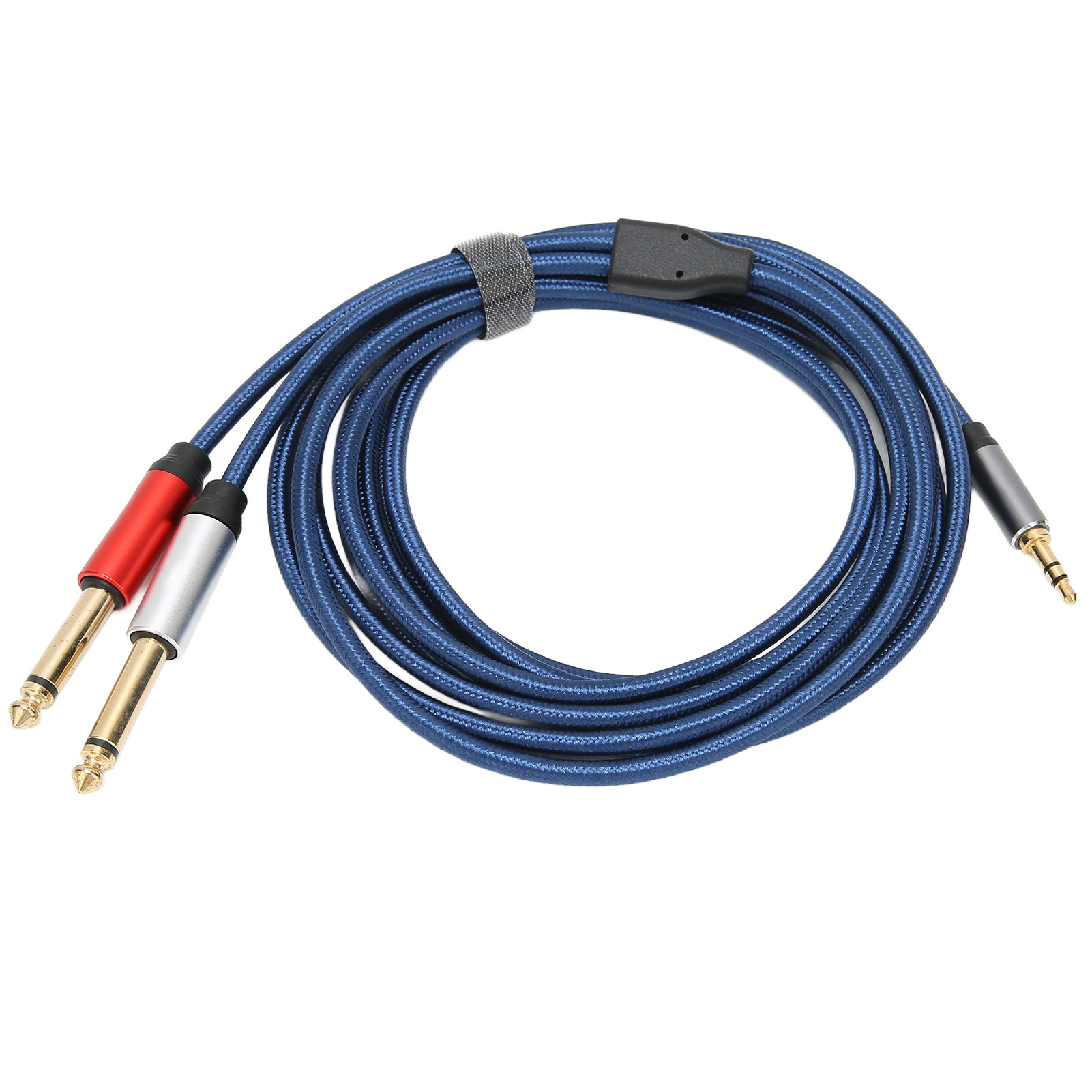 3,5-mm-klinkenstecker Auf Zwei 6,35-mm-mono-klinkenstecker-audiokabel, Nylonmantel, Aluminiumlegierung, Splitter, 5 Meter
