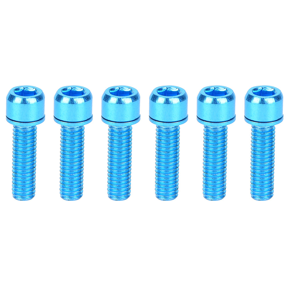 Titanlegierungsschrauben M5x25mm Für Fahrradflaschenhalter (6er-pack, Blau)
