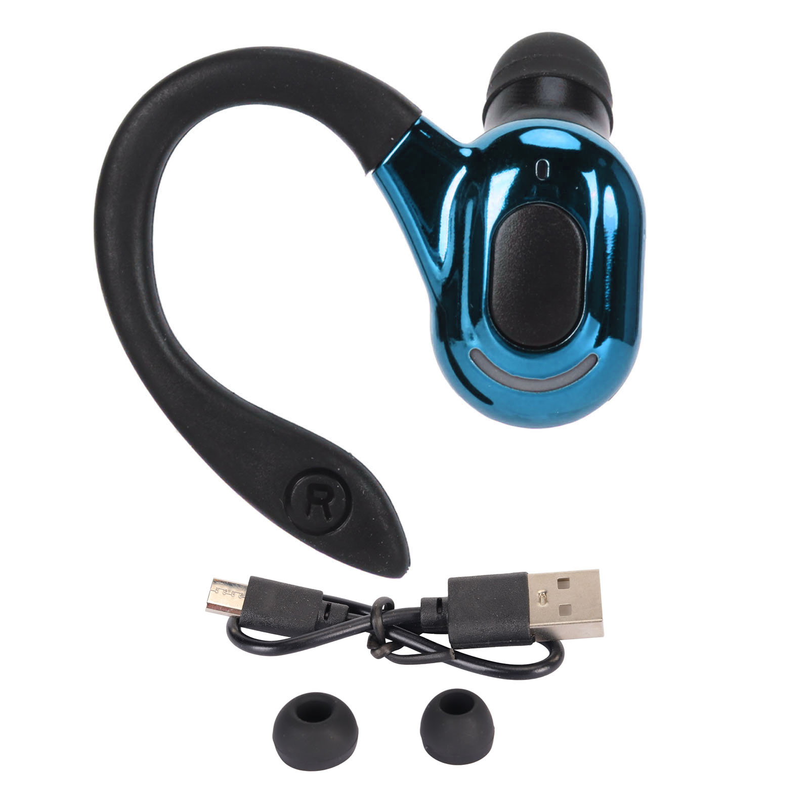 Bluetooth 5.2 Mono-kopfhörer Mit Geräuschunterdrückung, Hd-stereo-sound, Ipx4 Wasserdicht, Klare Anrufe, Schwarz Und Blau