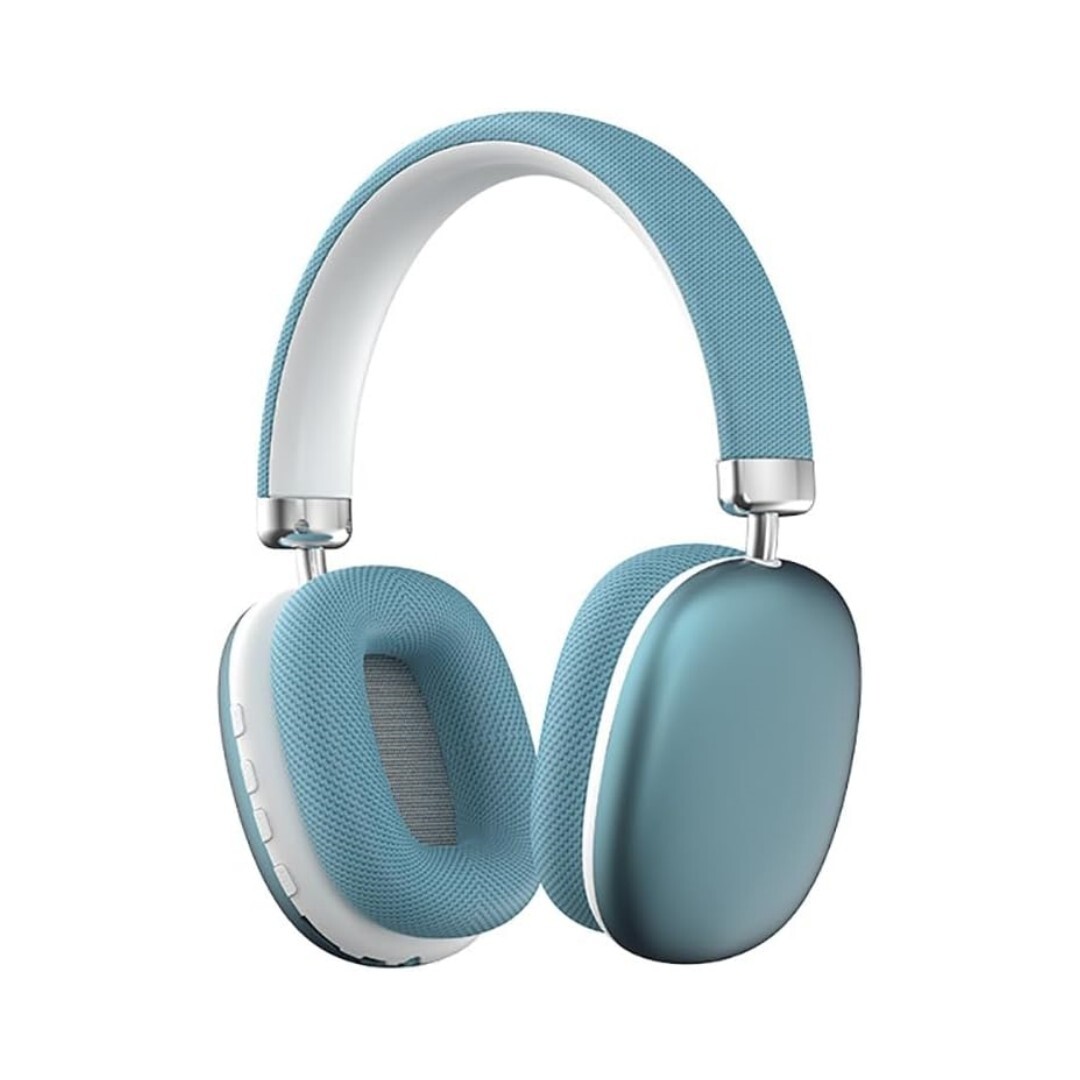 P958 Kabellose Bluetooth-kopfhörer, Typ-c, 12 Stunden Akkulaufzeit, Kraftvoller Bass-stereo-sound, Schwarz/pink/blau (blau)