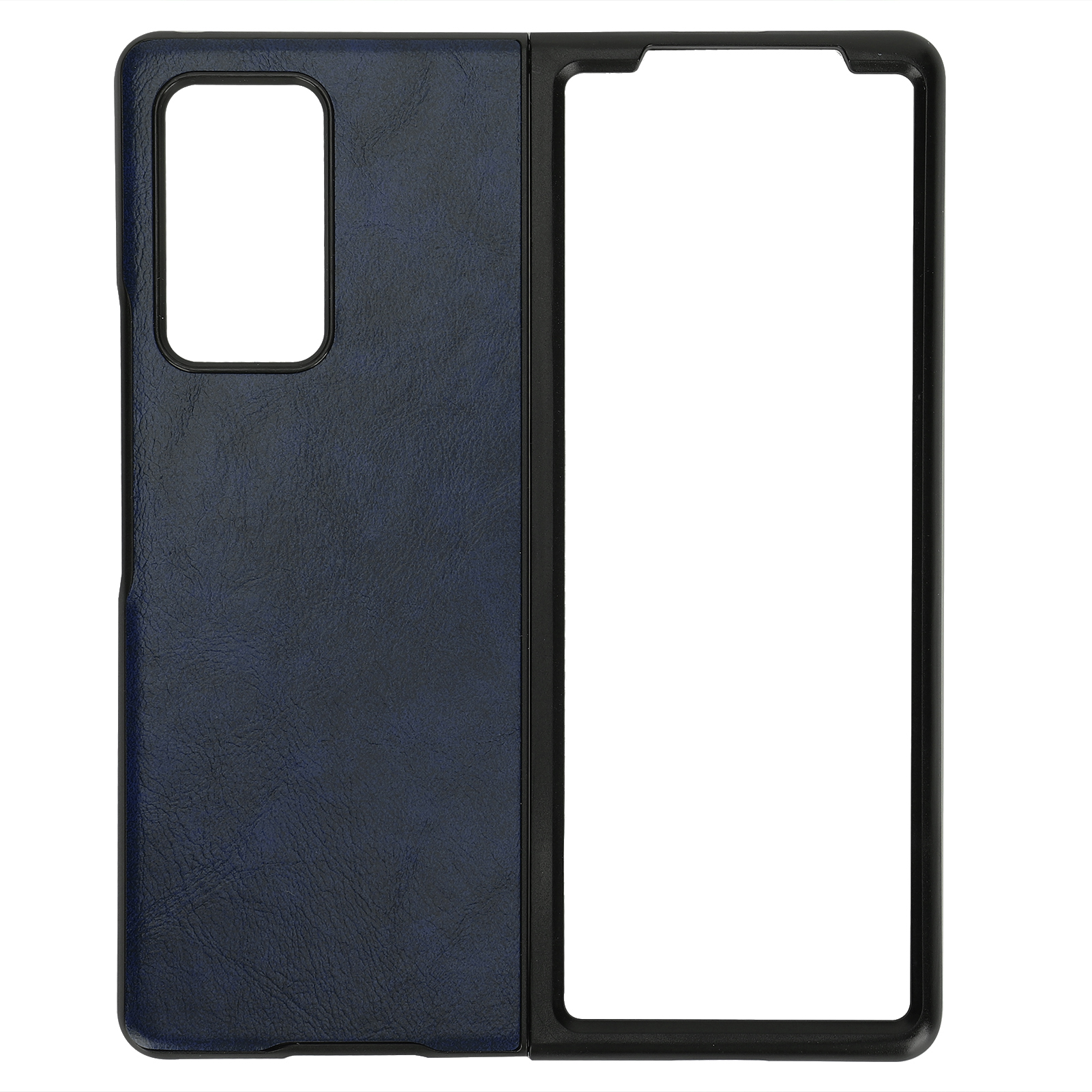 Stoßfeste Lederhülle Für Samsung Galaxy Z Fold 2 - Blaue Schutzhülle