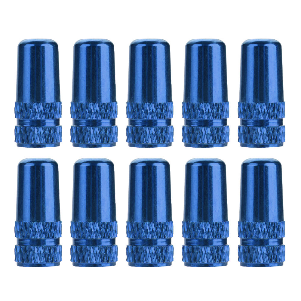 10 Ventilkappen Aus Aluminiumlegierung Für Fahrräder (blau)
